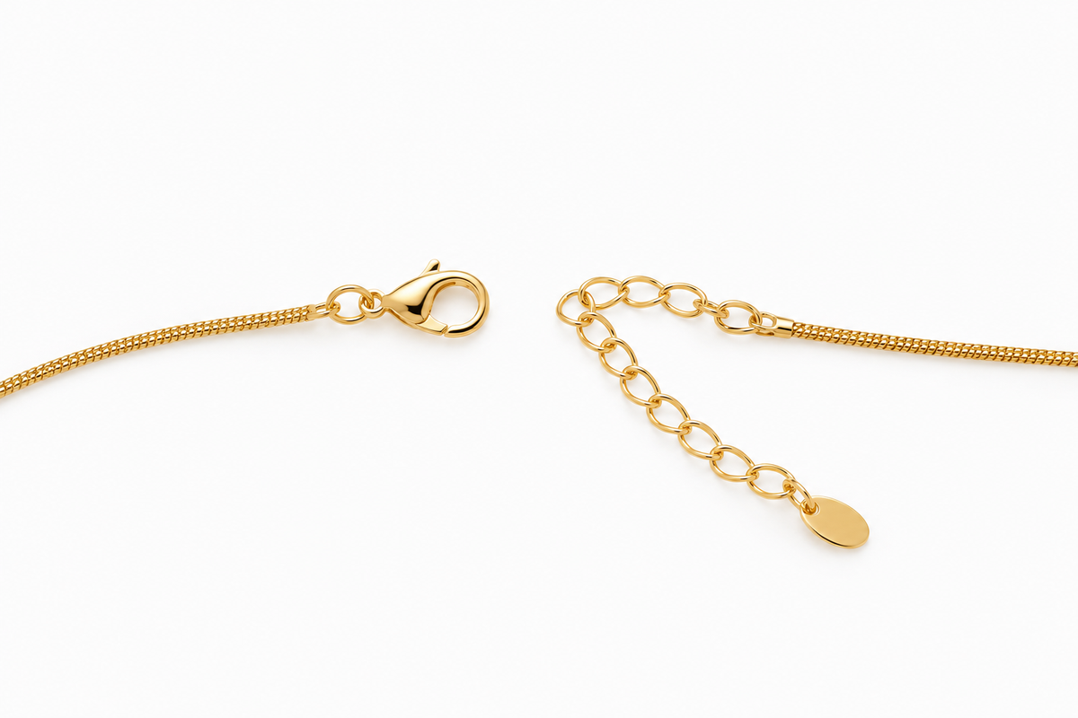 CZ Accent Snake Chain Y-Drop Necklace-4
