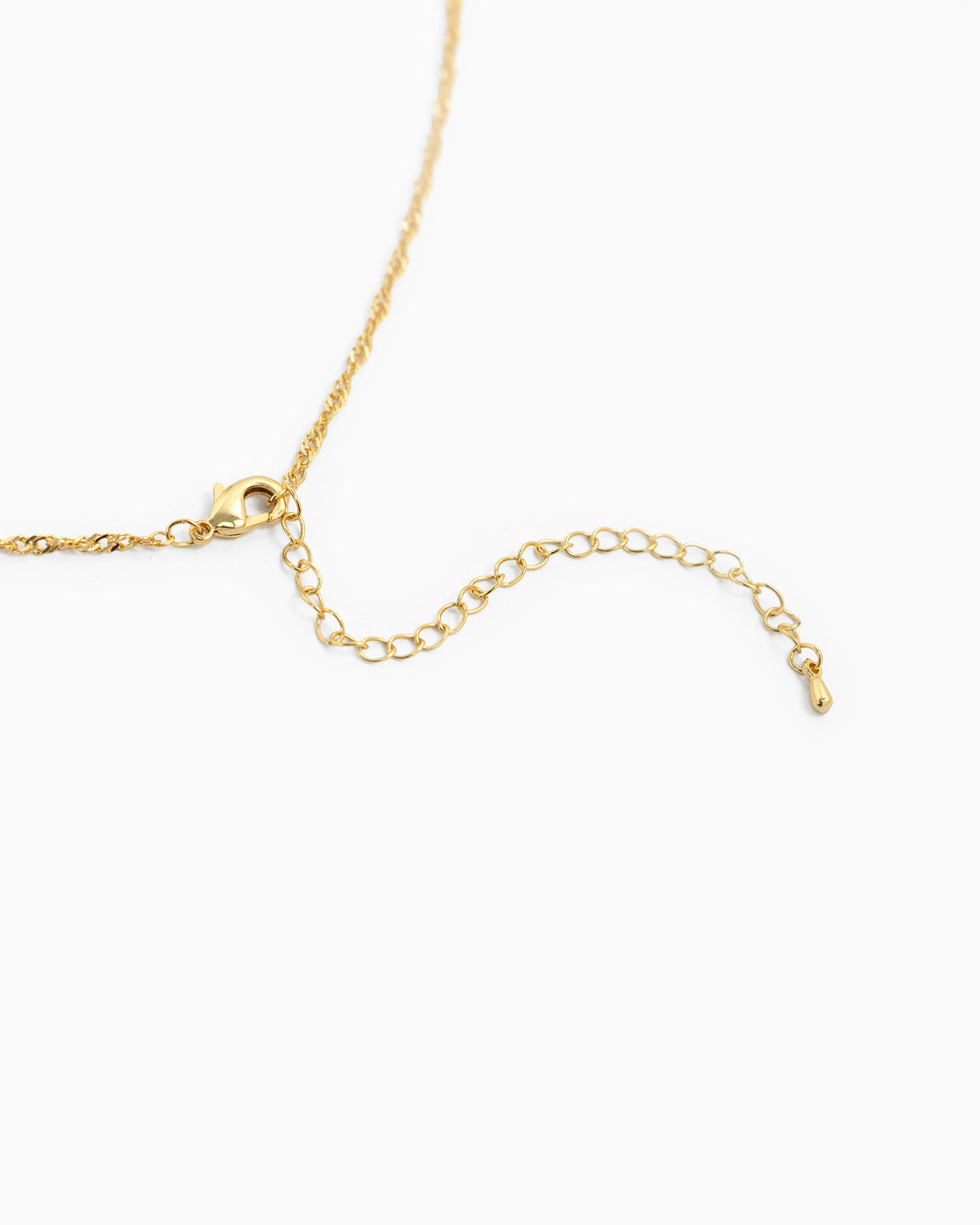 Mother of Pearl Rectangle Twist Chain Necklace-3