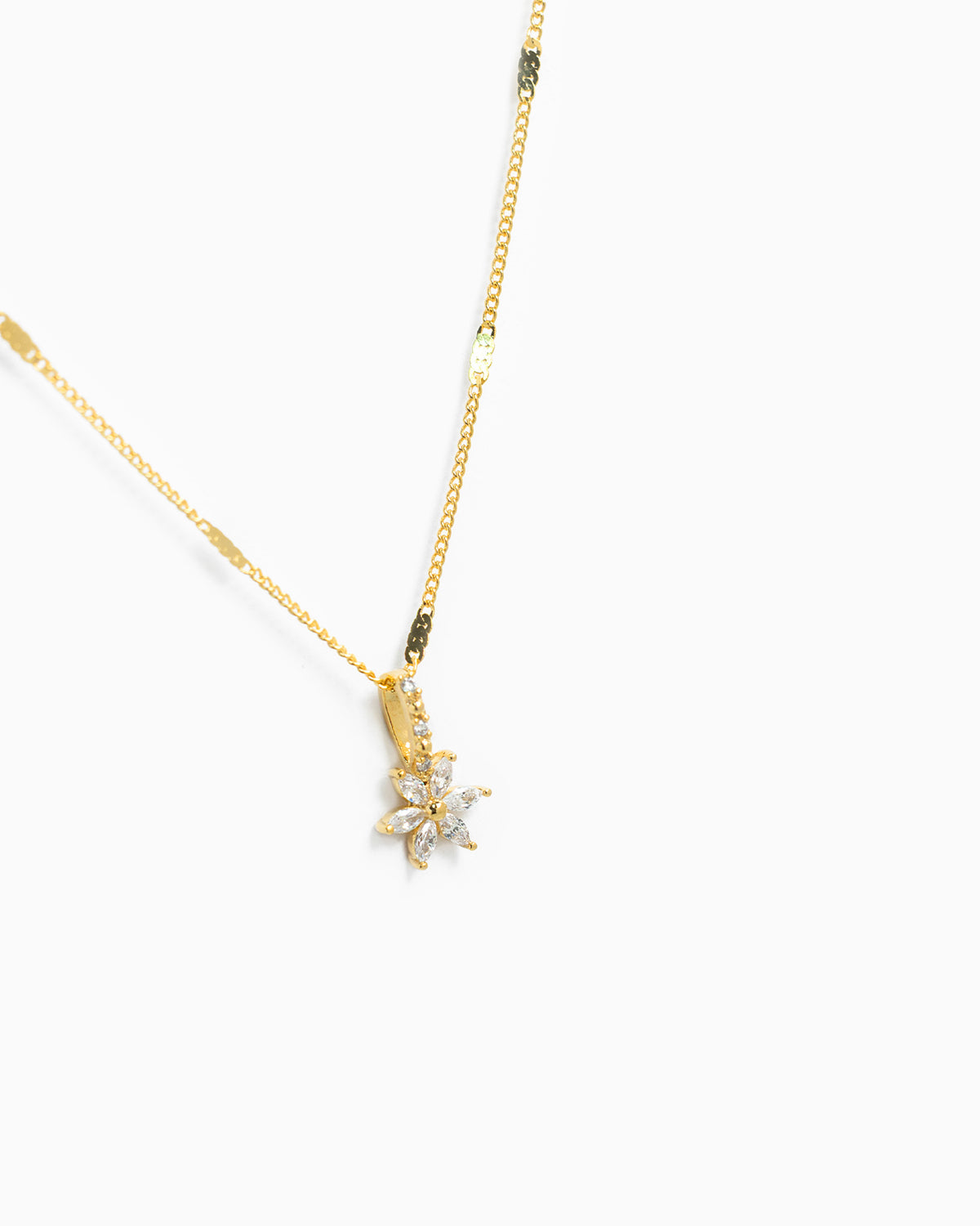 Starburst Crystal Flower Necklace-3