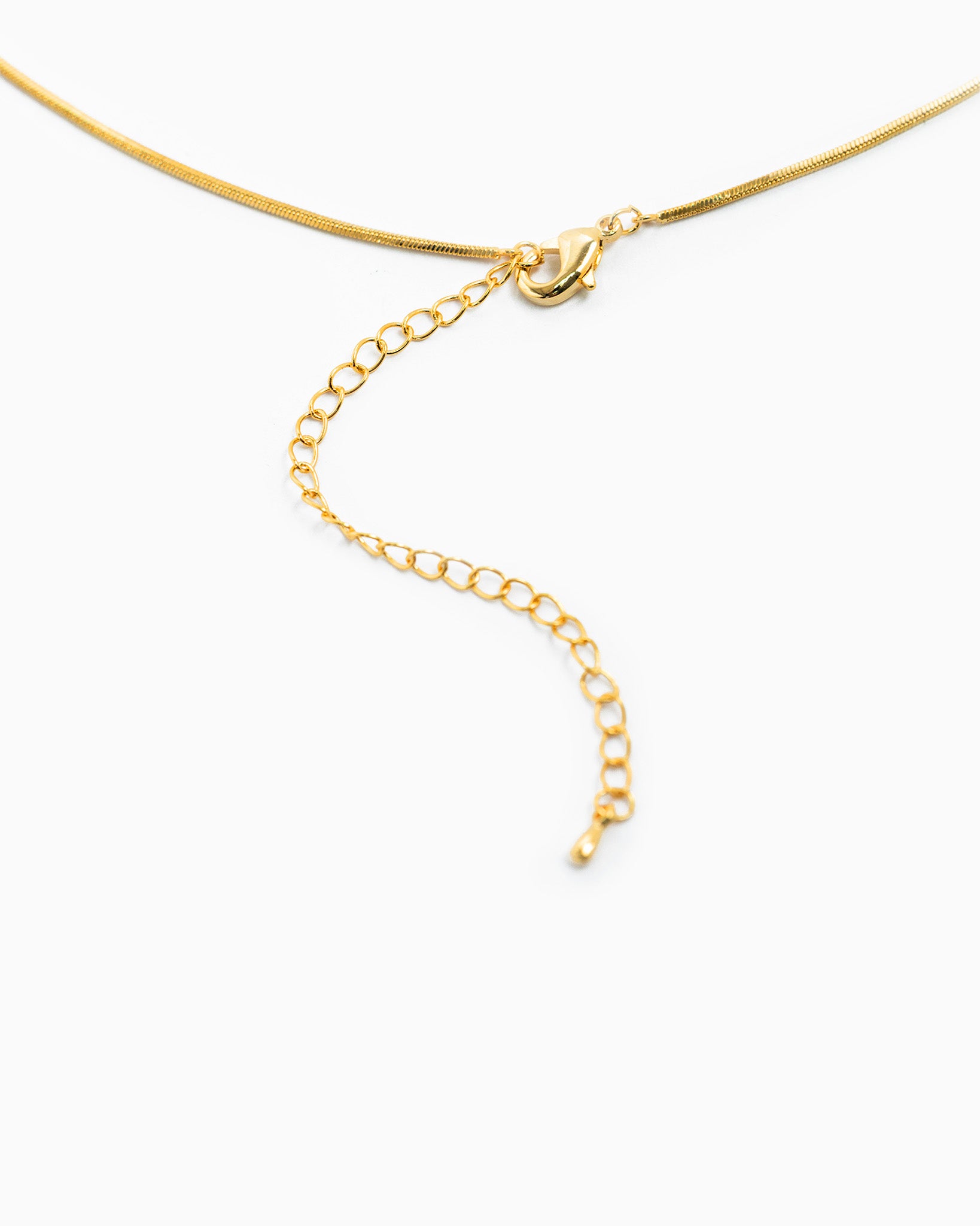 Baguette CZ Snake Chain Necklace-4