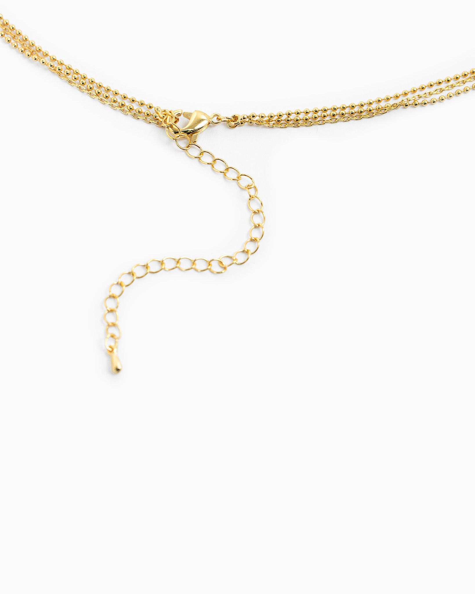 3 Layered Bezel Marquise Baguette CZ Necklace-4
