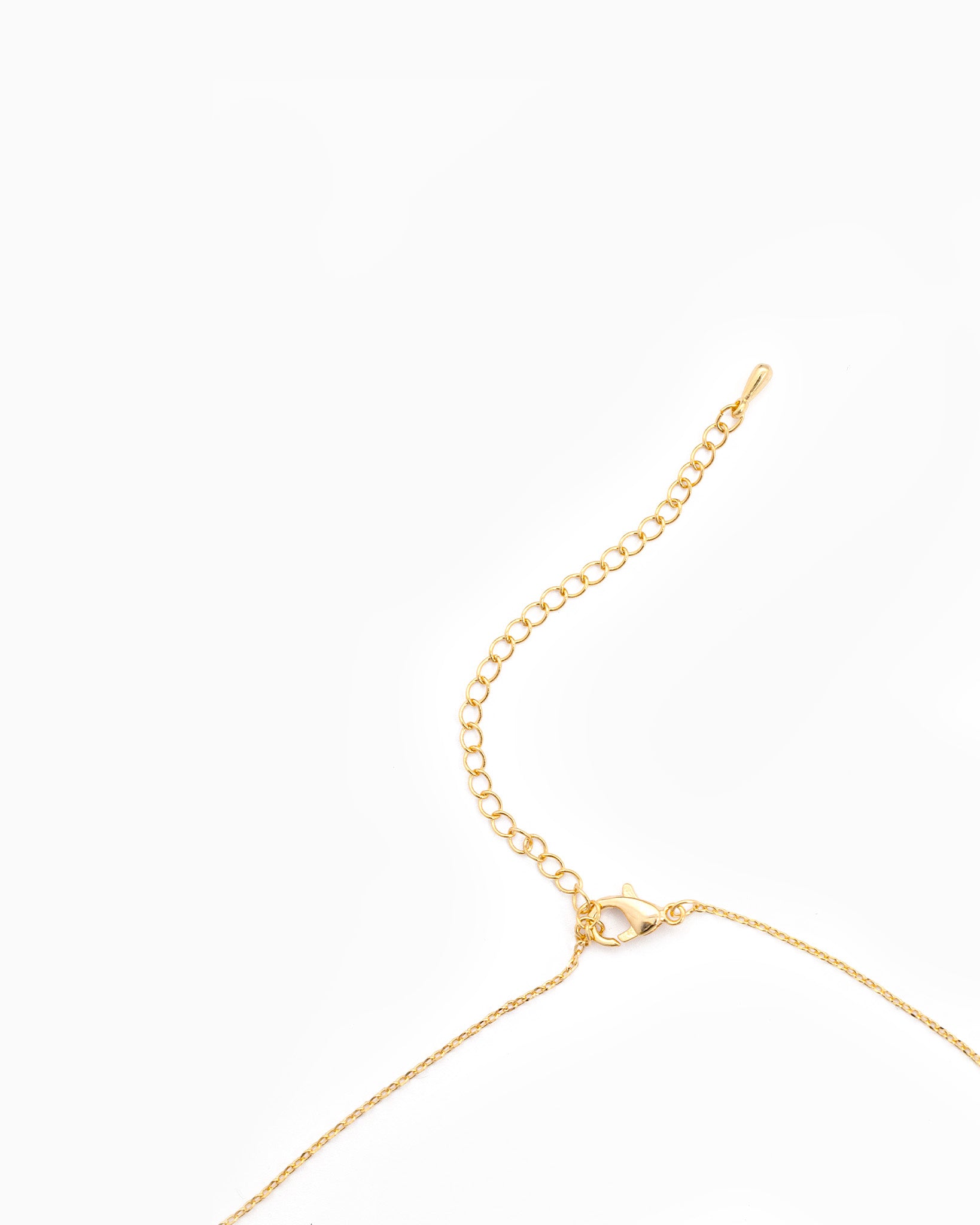 Pearl Cross Triple Charm Pendant Necklace