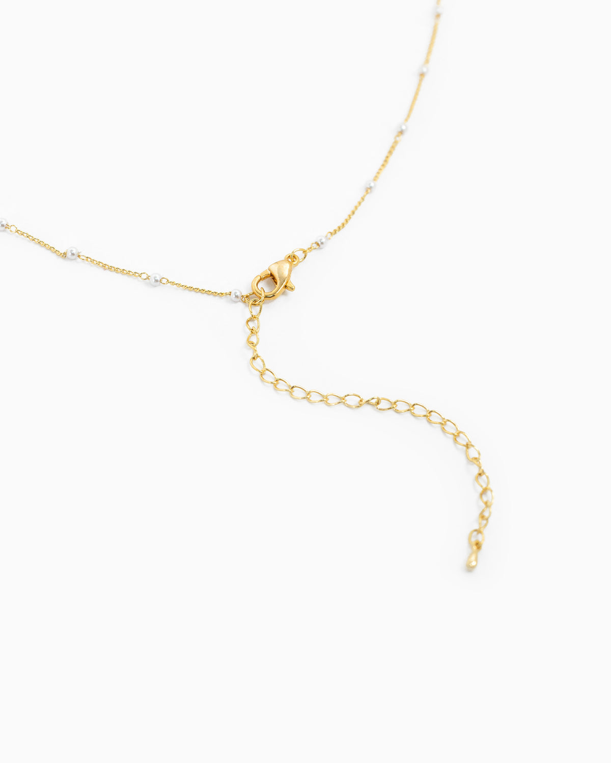 Delicate Pearl Chain Freshwater Pearl Pendant Necklace-3