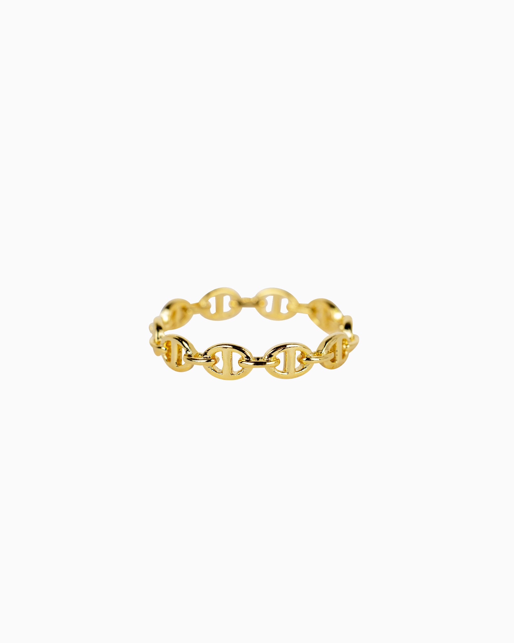 Oval Mariner Minimalist Stacking Chain Link Ring