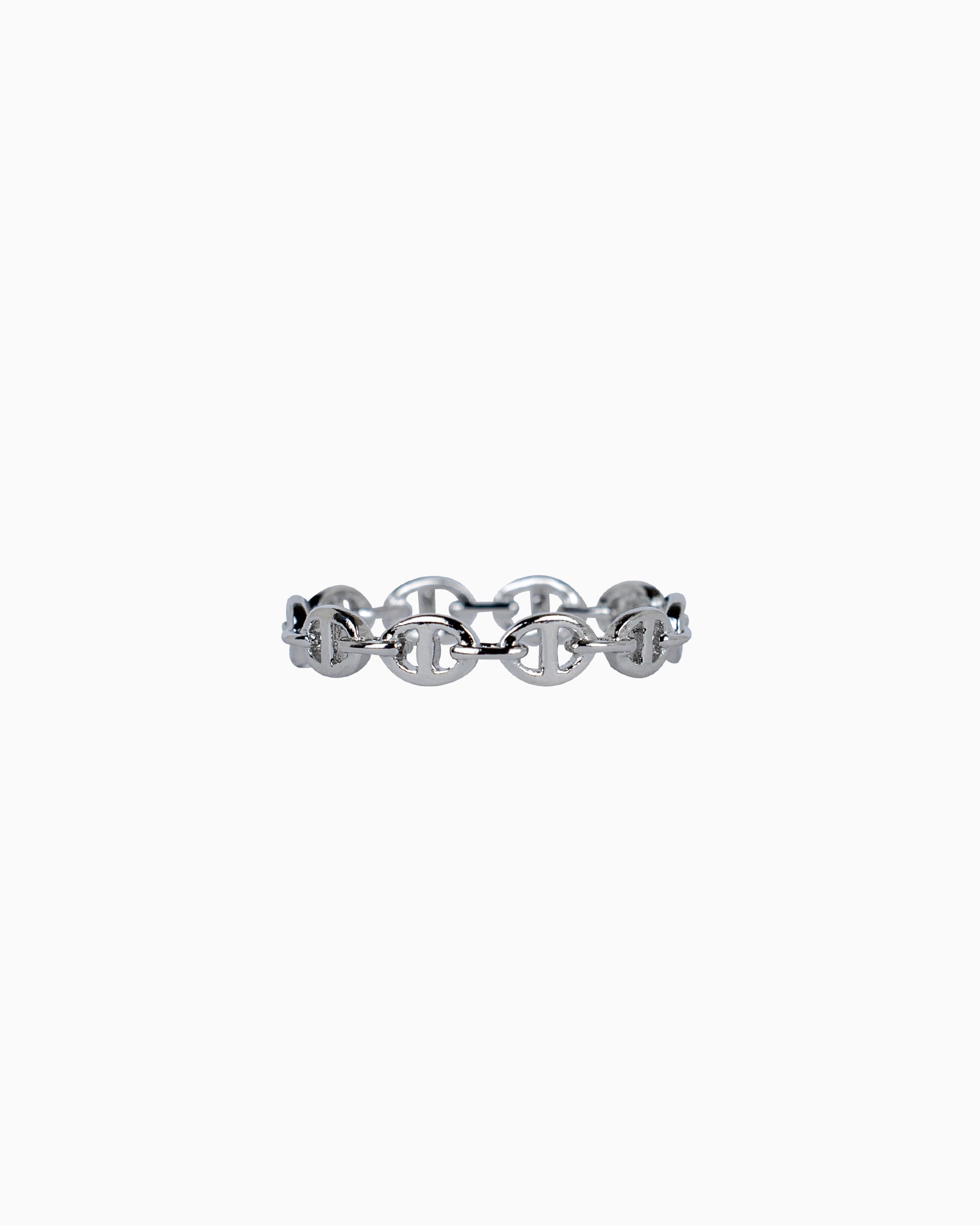 Oval Mariner Minimalist Stacking Chain Link Ring