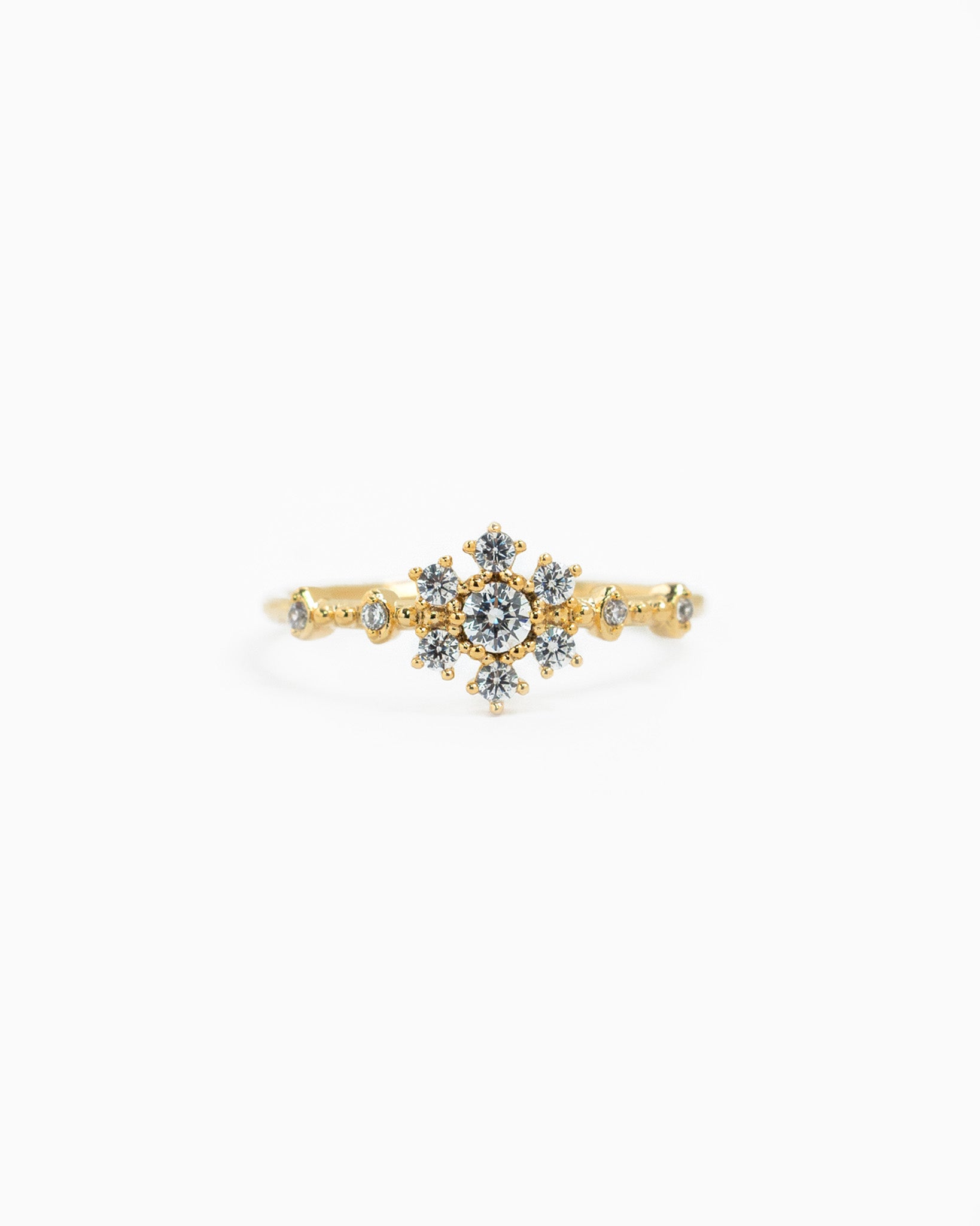Holiday Sparkle Snowflake Crystal Ring