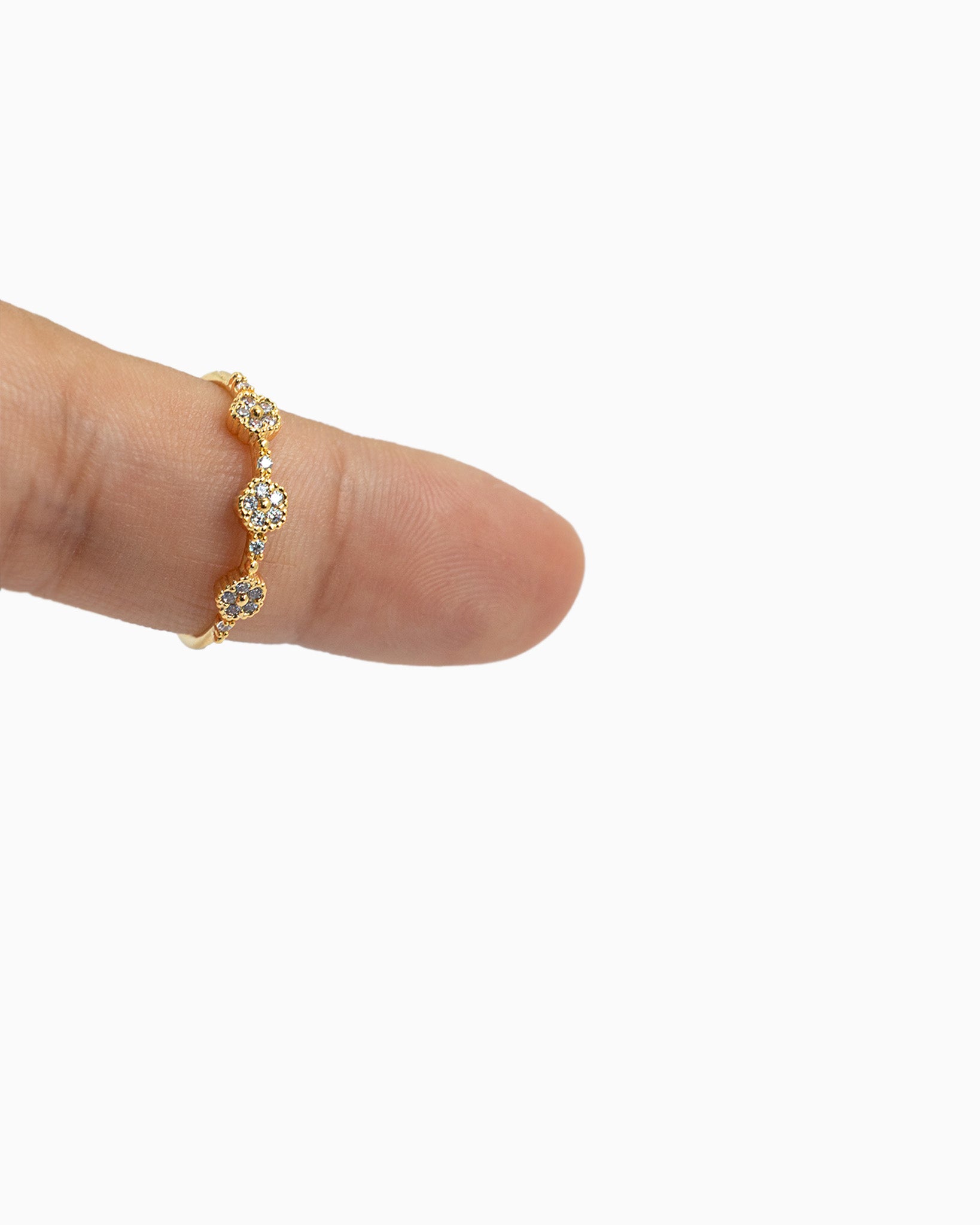 Three Floral Cluster Ring-3