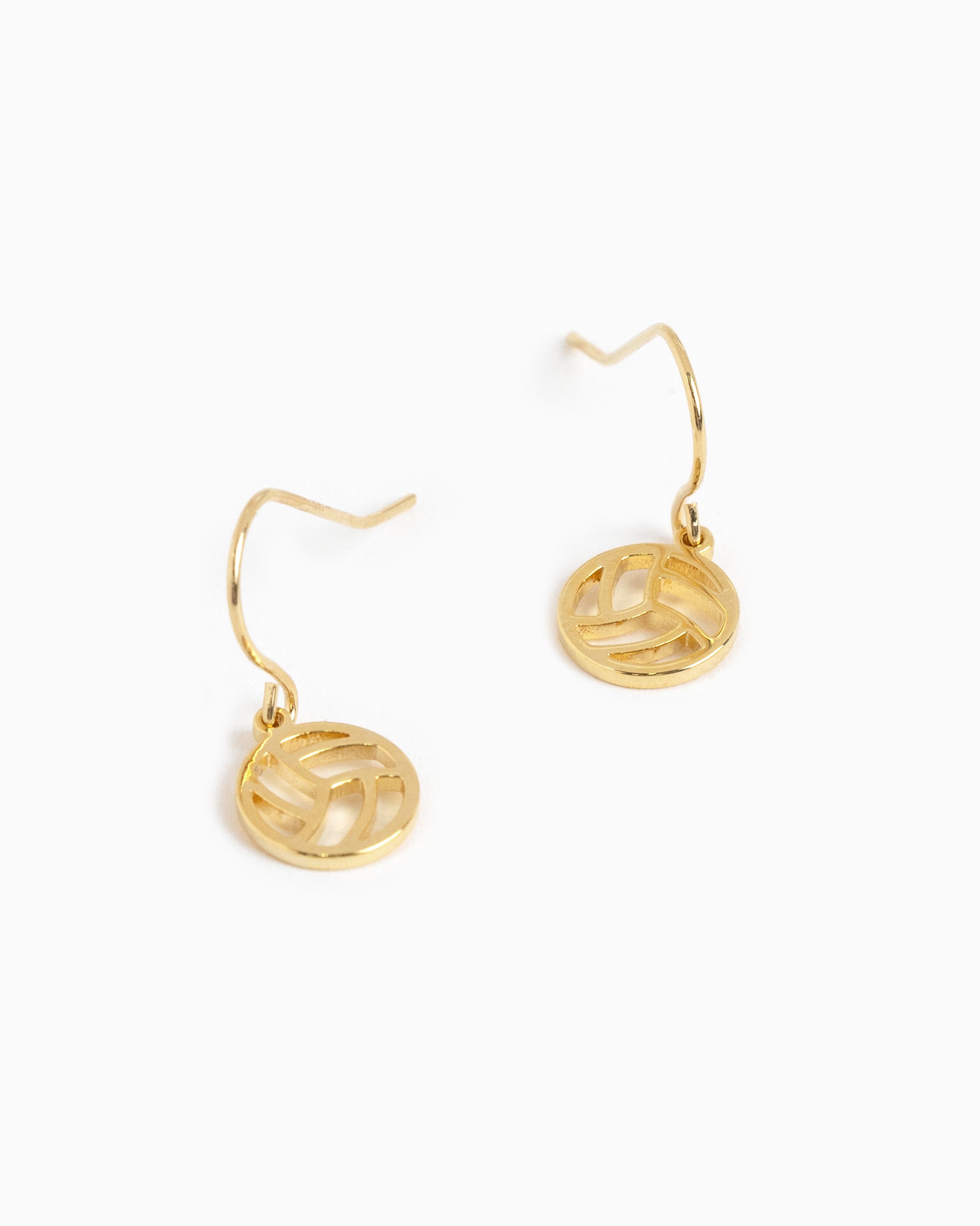 Open volleyball fish hook earring