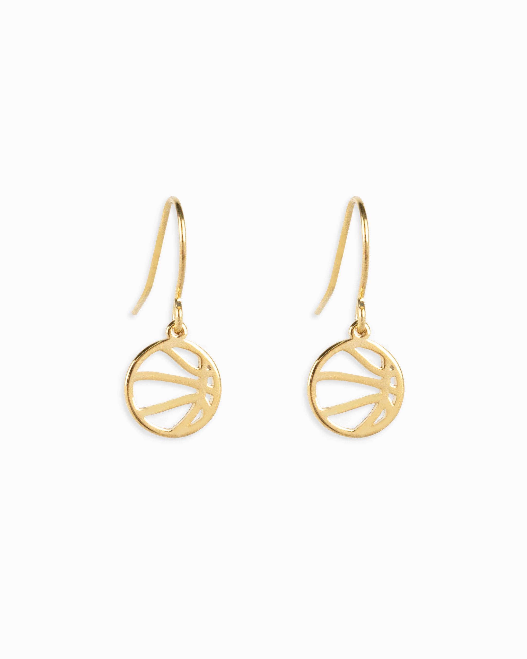 Open basketball fish hook earring