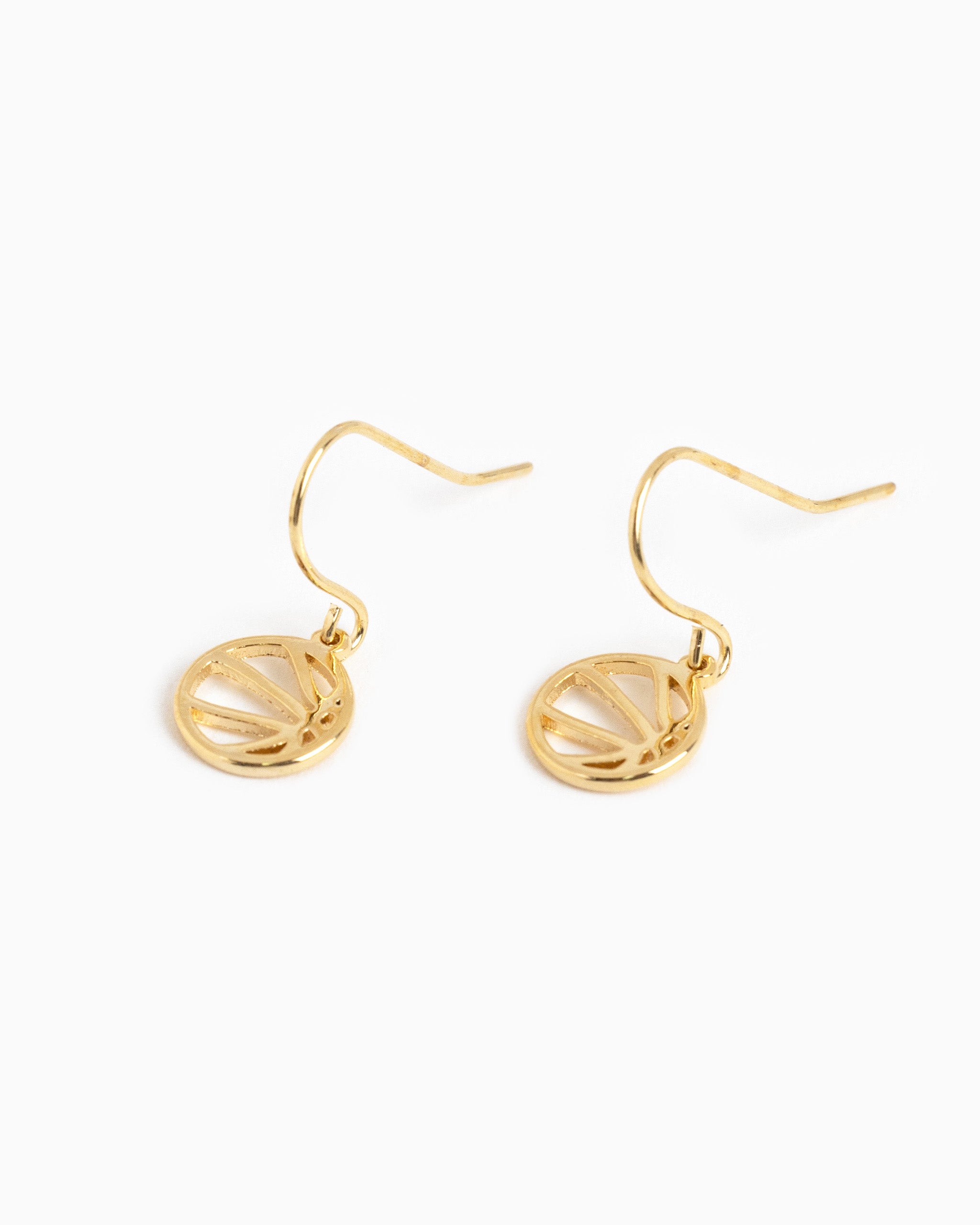 Open basketball fish hook earring