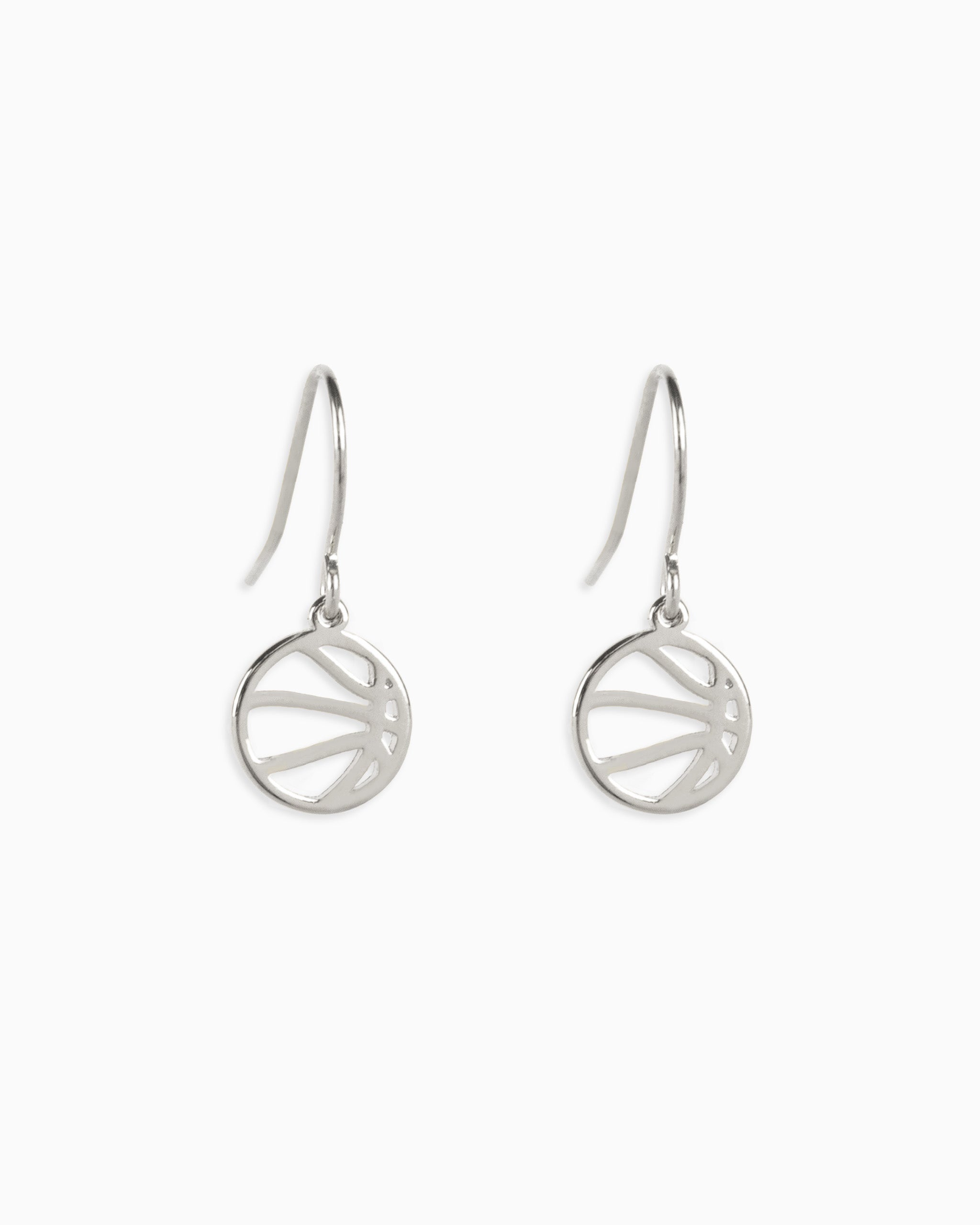 Open basketball fish hook earring