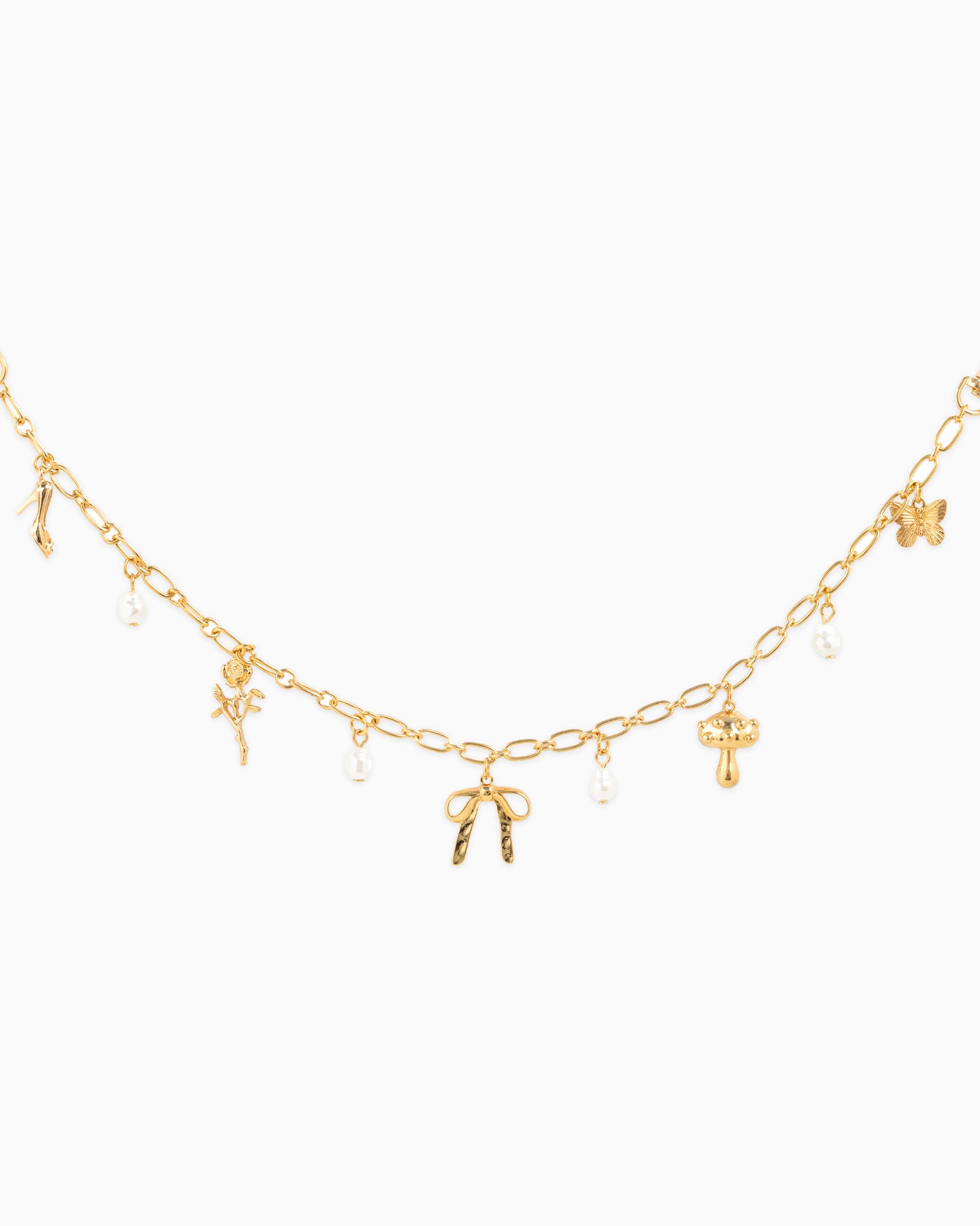 Bow Rose Chain Bag Charm