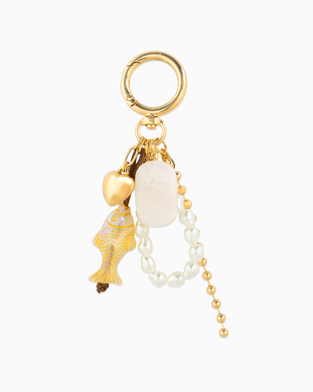 Iridescent Fish Pearl Loop Coastal Bag Charm