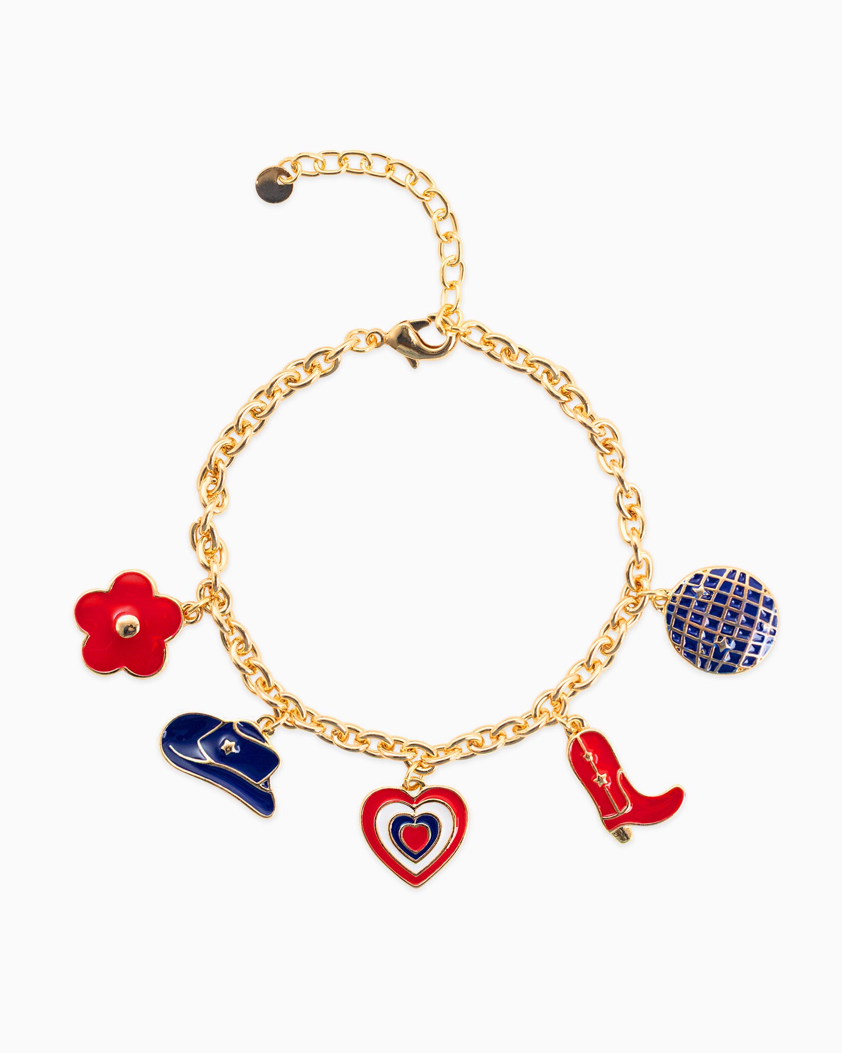 Americana Western Disco Ball Chain Bracelet