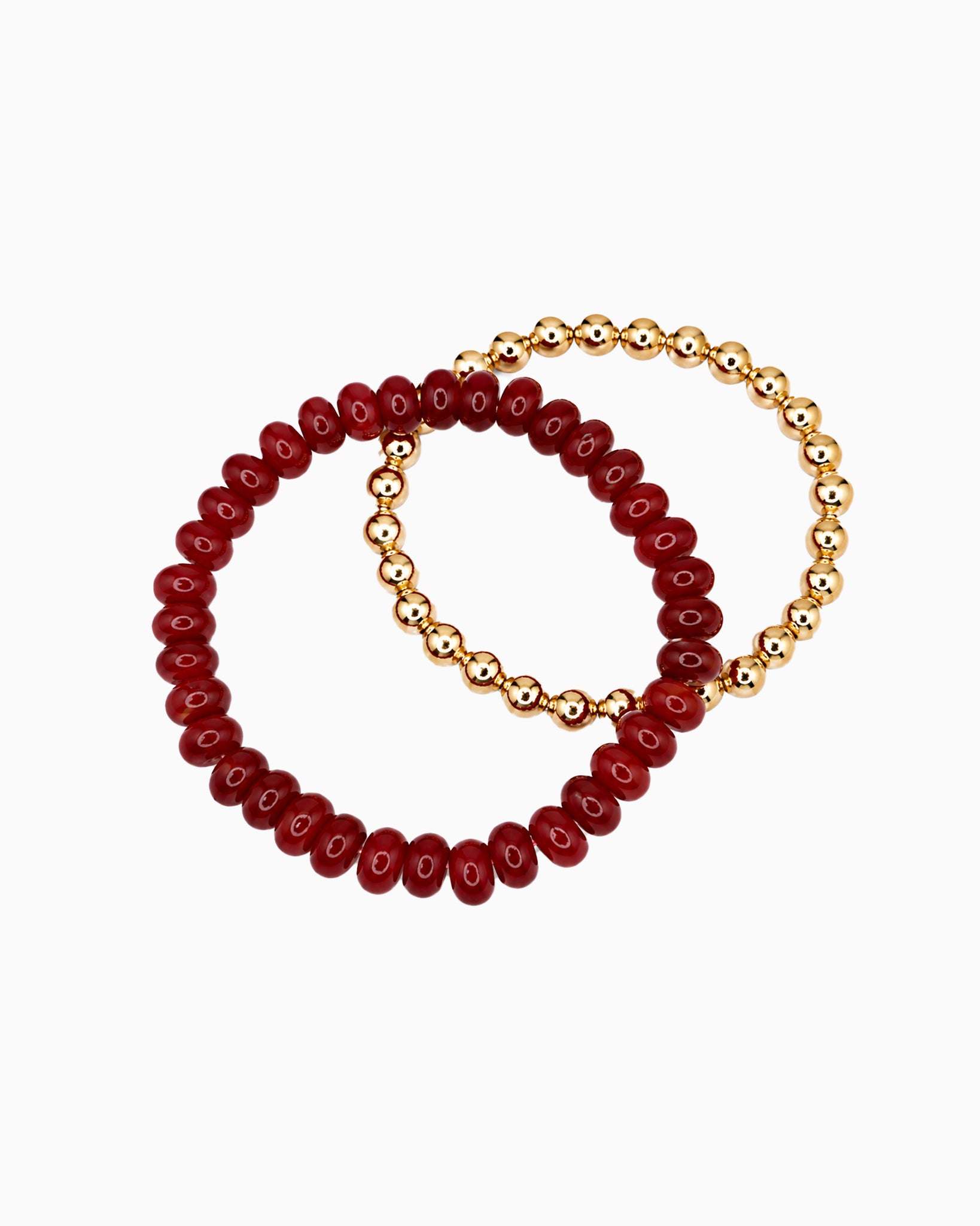 2 Layered Semi-Precious Beaded Bracelet Set-3