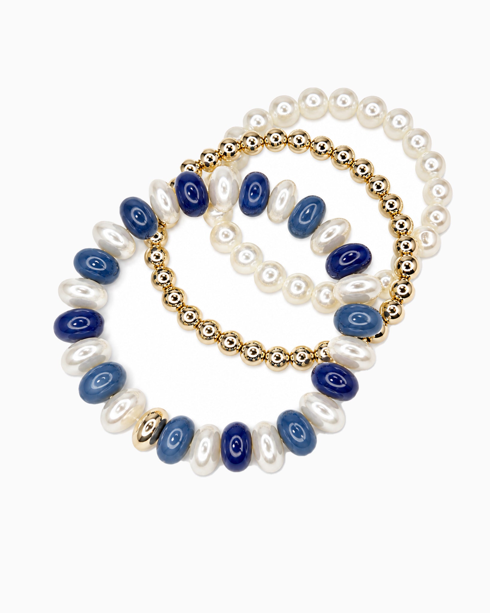 Color Marble Acrylic Bead Stretch Bracelet Set