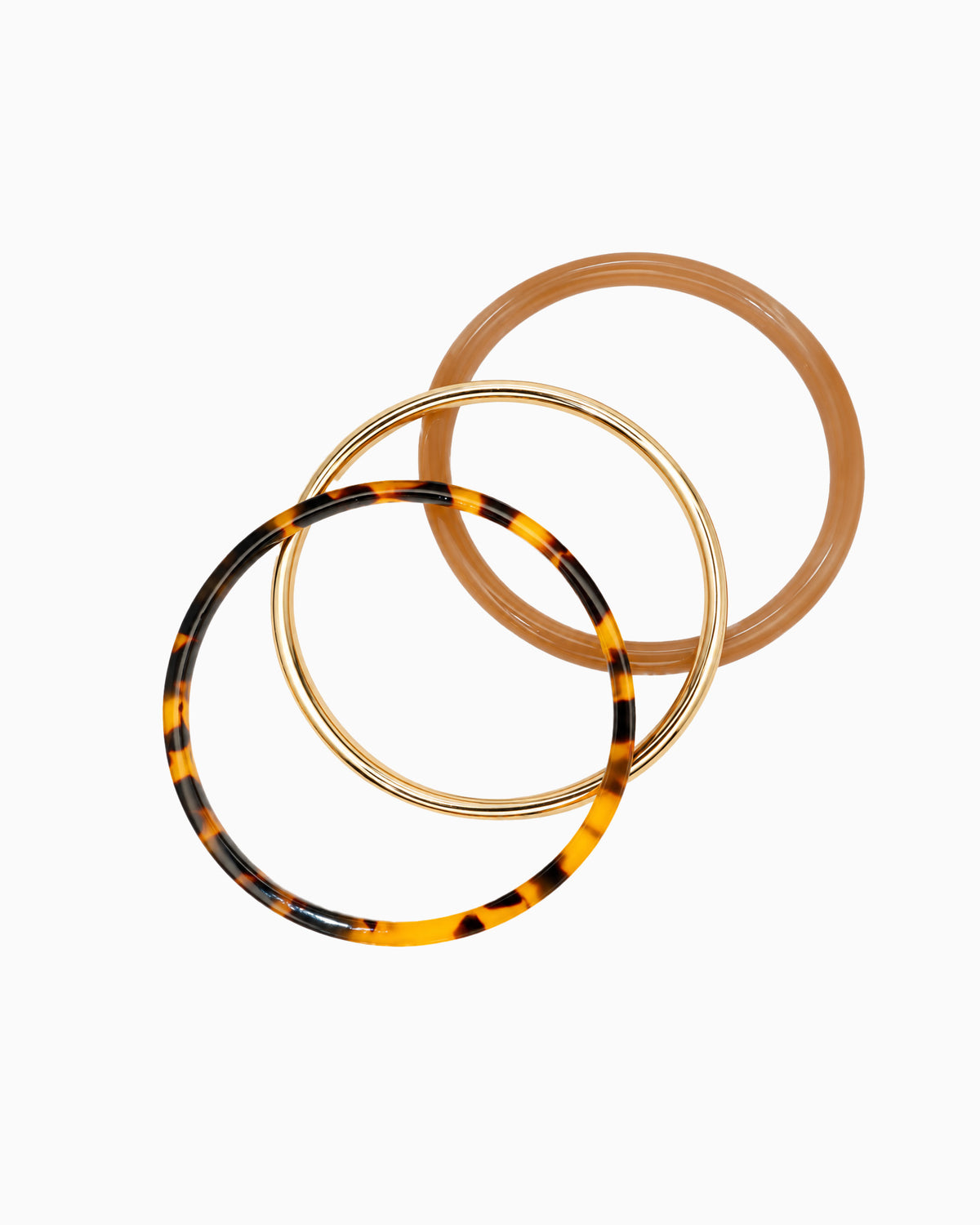 3 Set Leopard Marble Metal Stackable Bangle-1