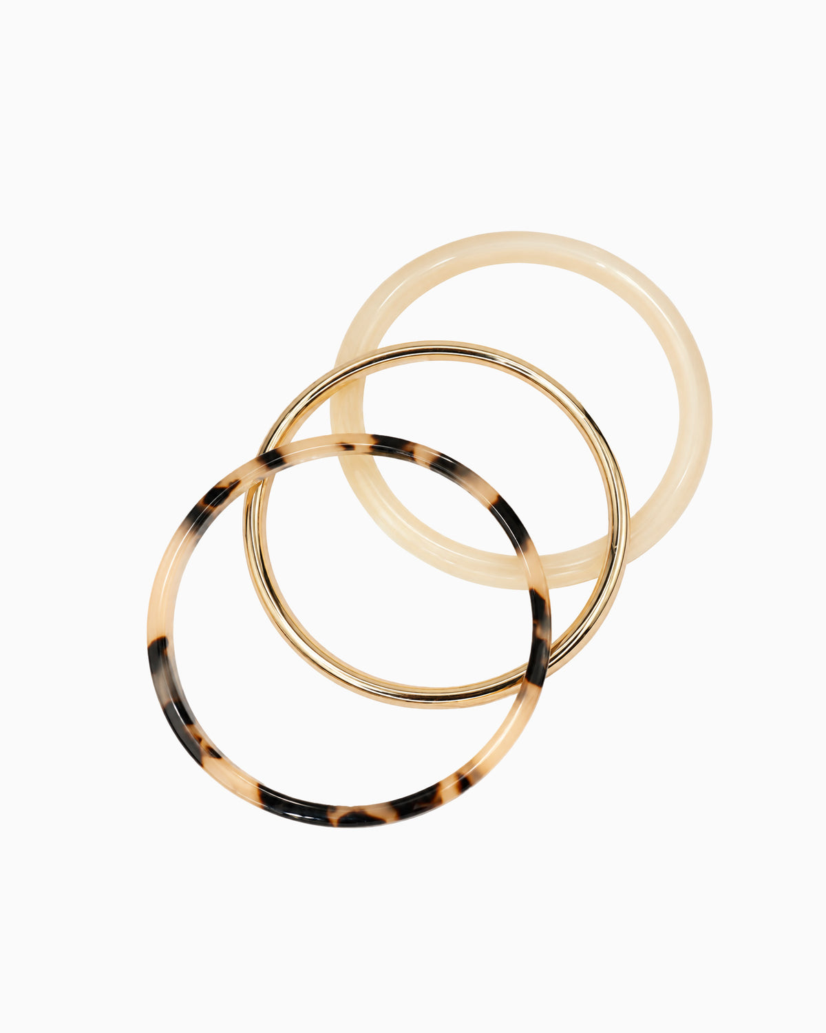 3 Set Leopard Marble Metal Stackable Bangle-3