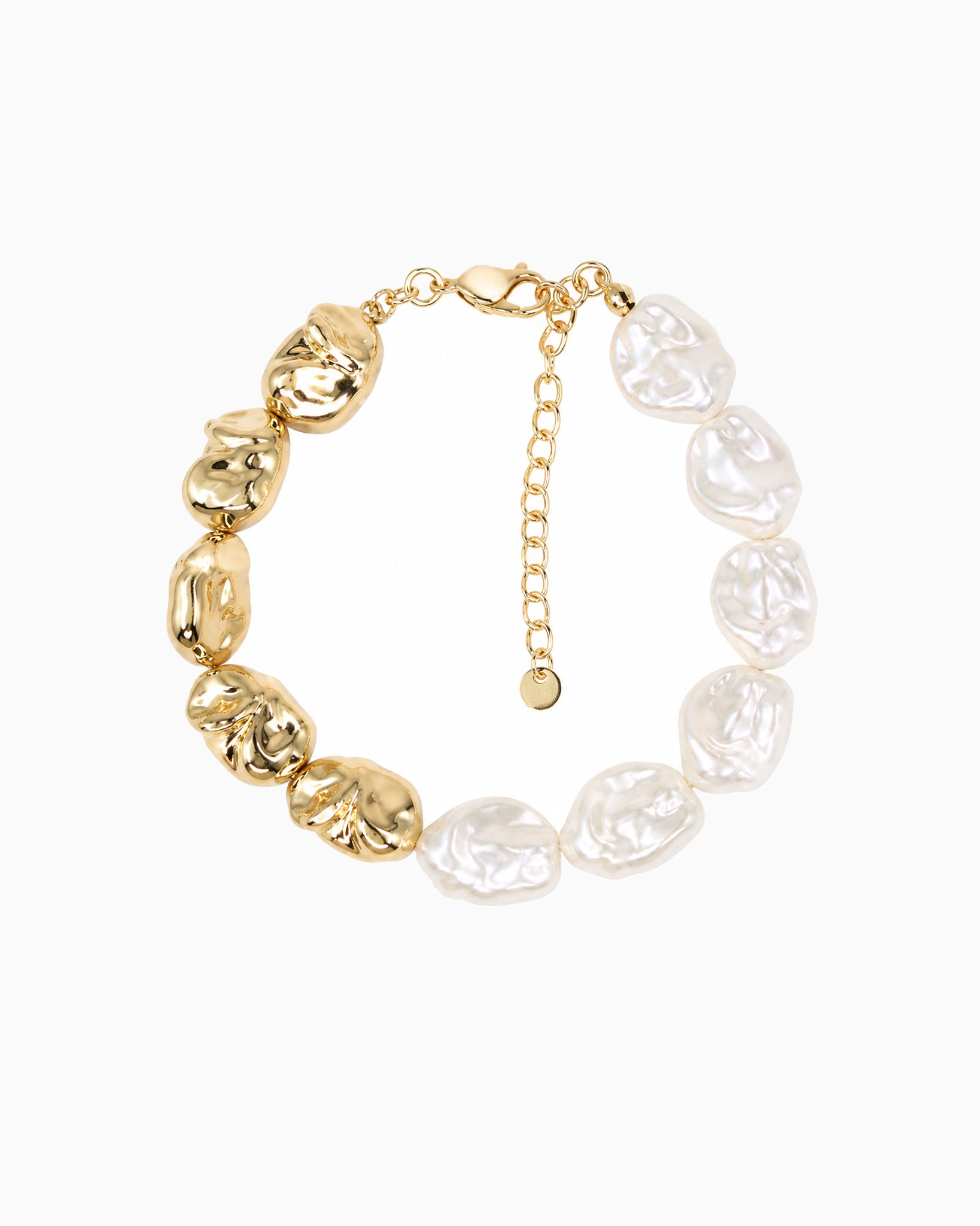 Organic Pearl CCB Beaded Bracelet