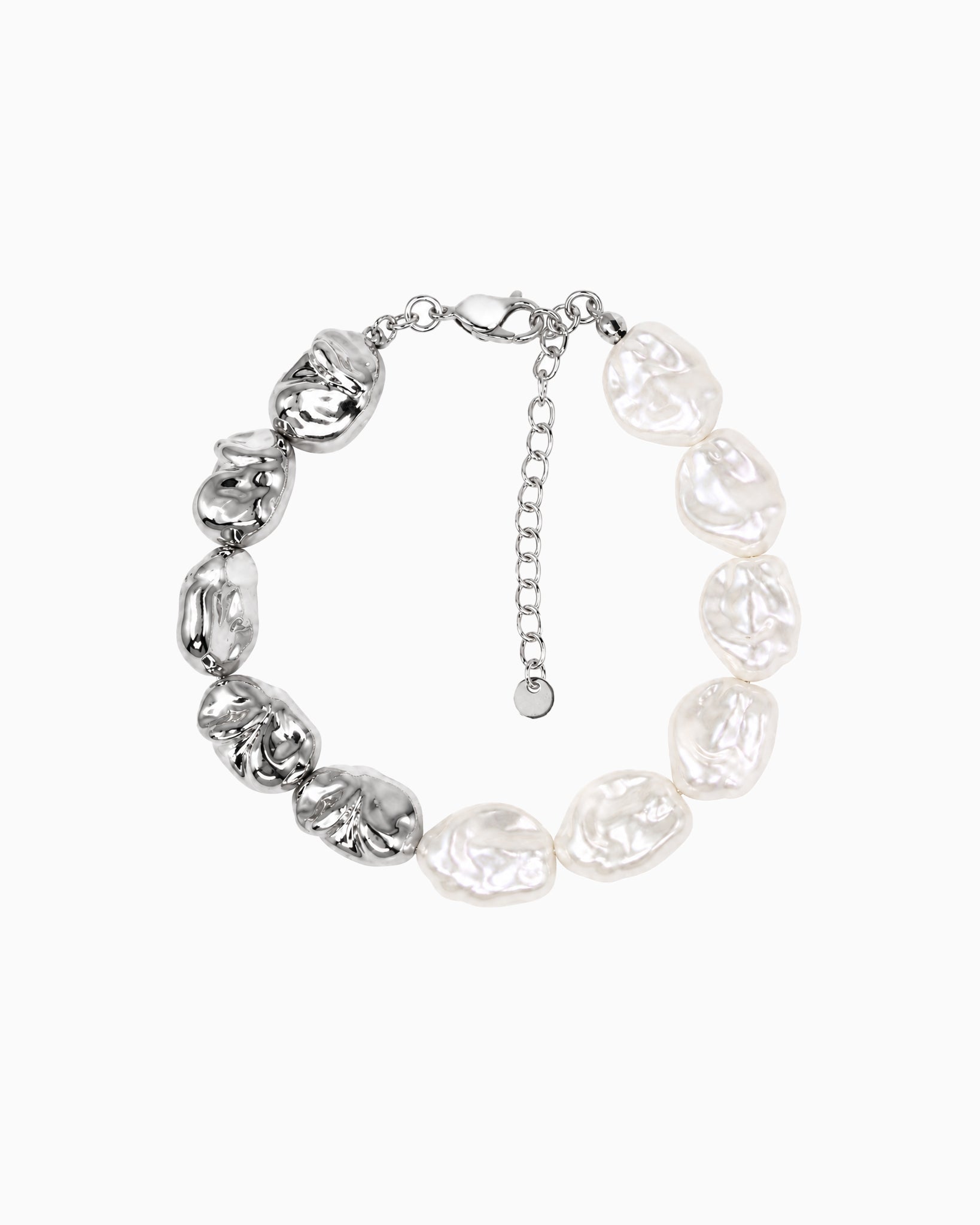 Organic Pearl CCB Beaded Bracelet