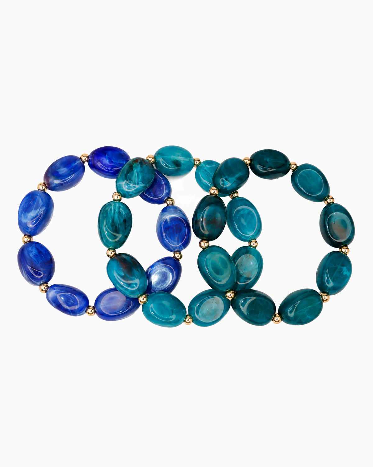 3 Set Marbled Bead Stretch Bracelet-3