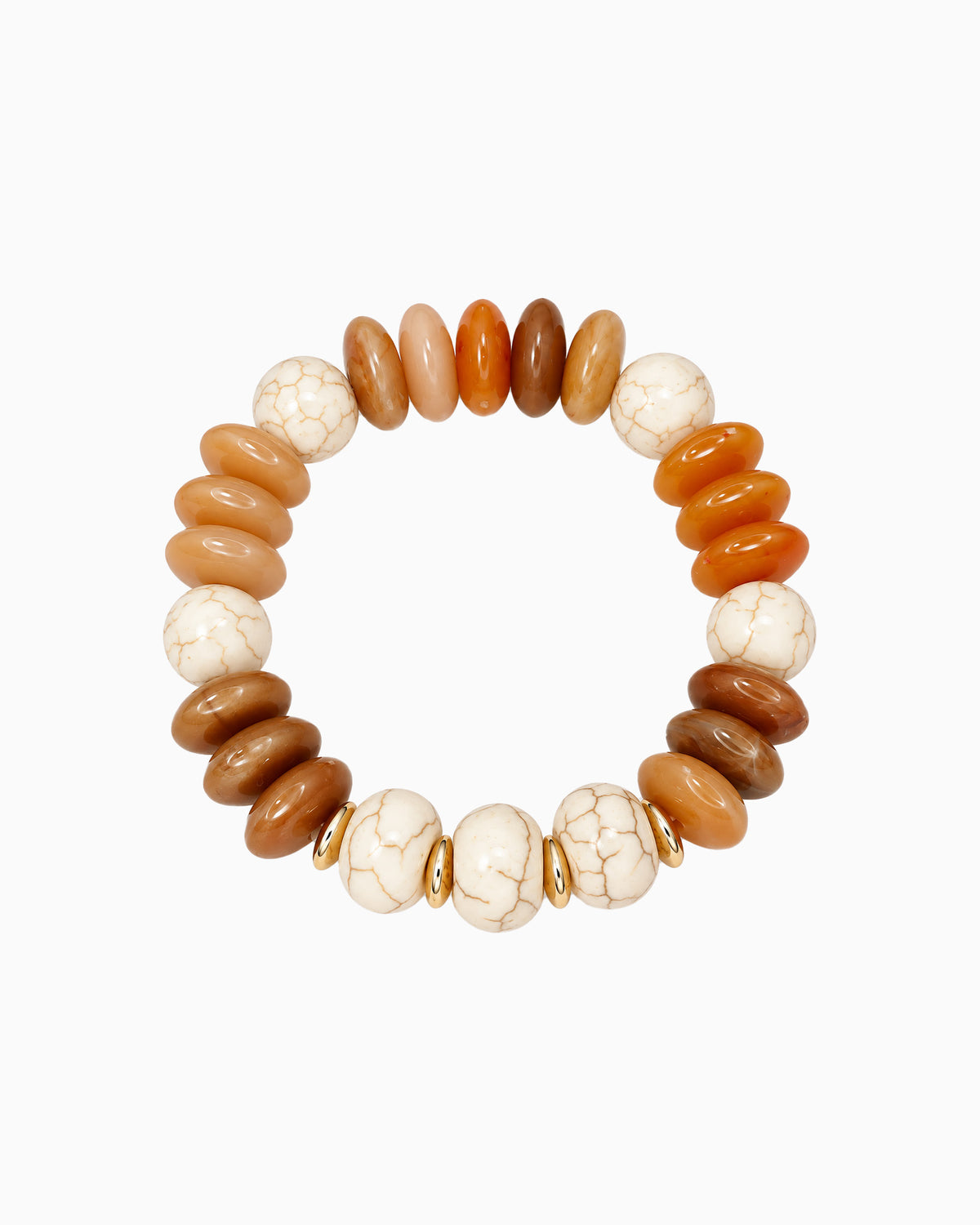Mixed Stone Beaded Stretch Bracelet-1