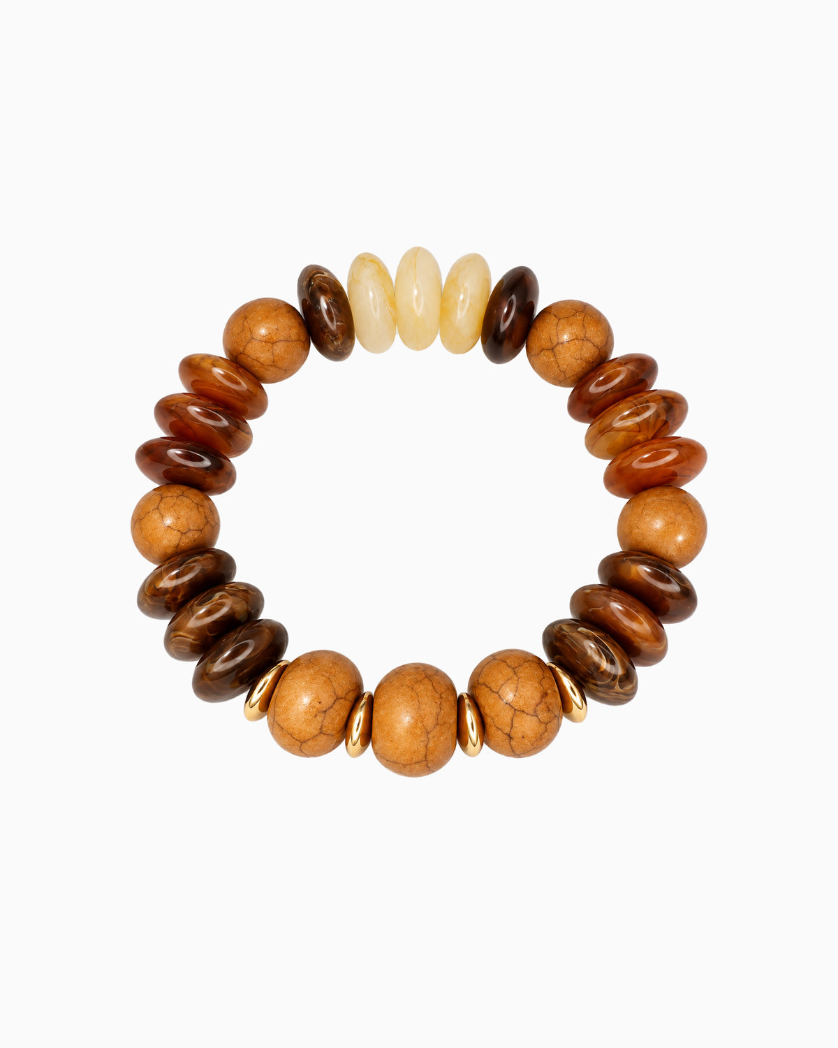 Mixed Stone Beaded Stretch Bracelet-4
