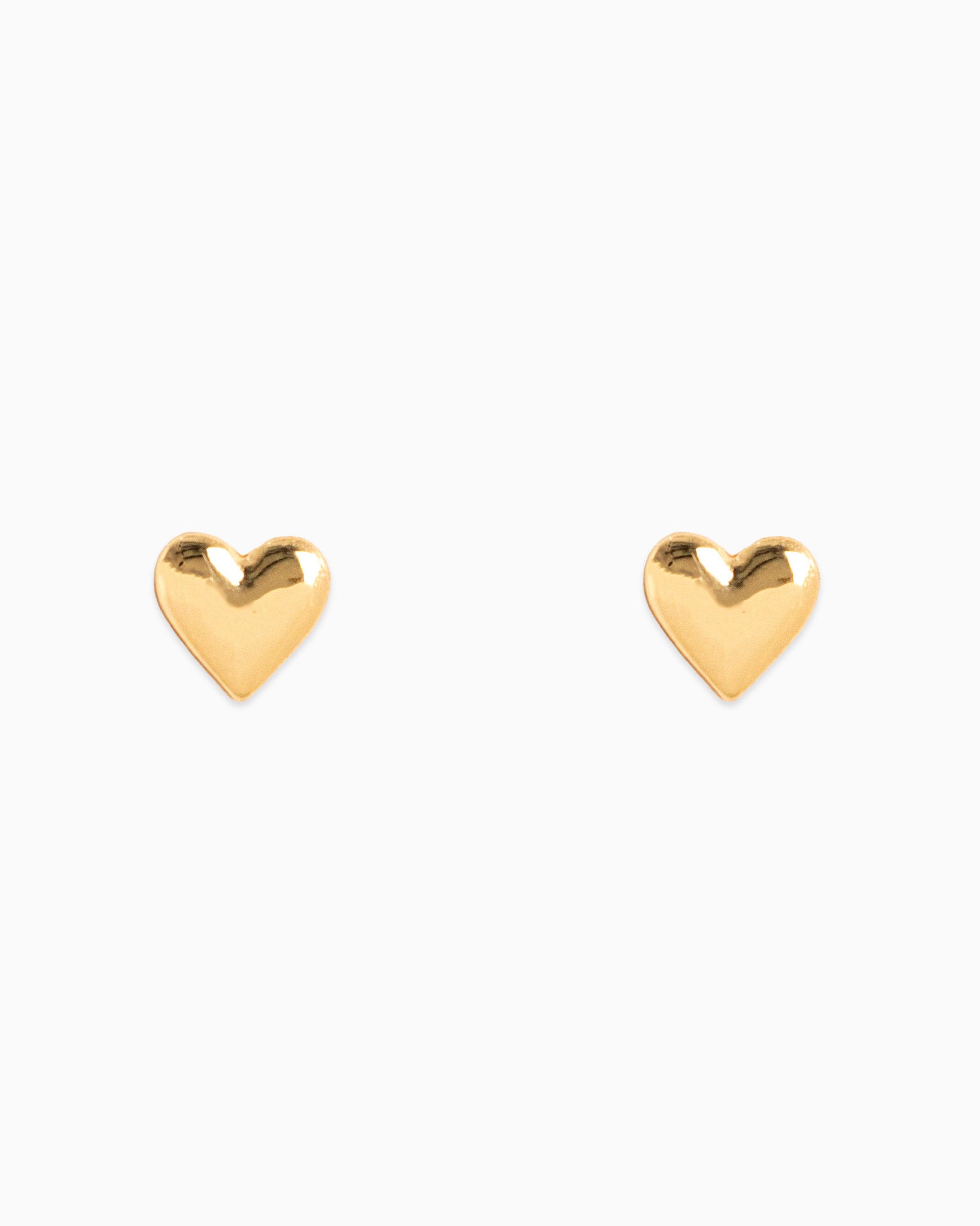 Tiny Puffy Heart Stud Earrings