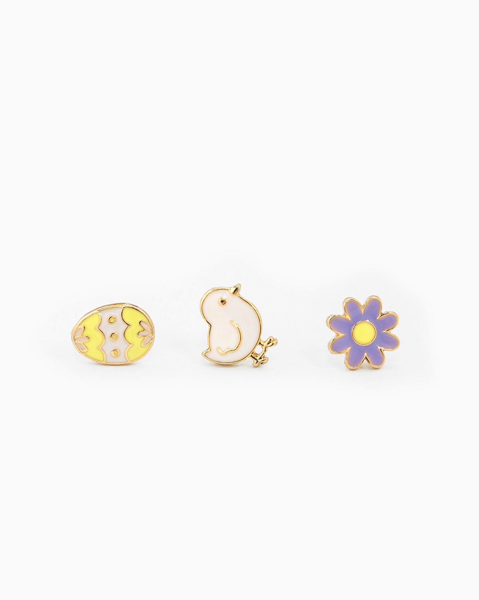 Easter Chick Stud Earring Set (3 Pairs)