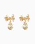 Easter Bow Egg Drop Earrings