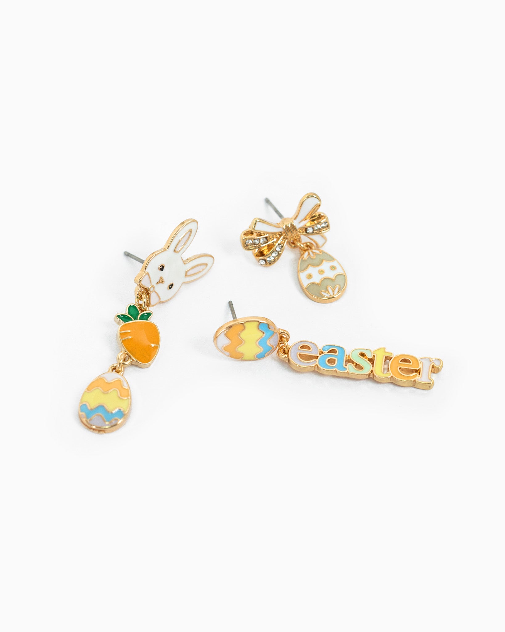 Easter Bow Egg Drop Earrings