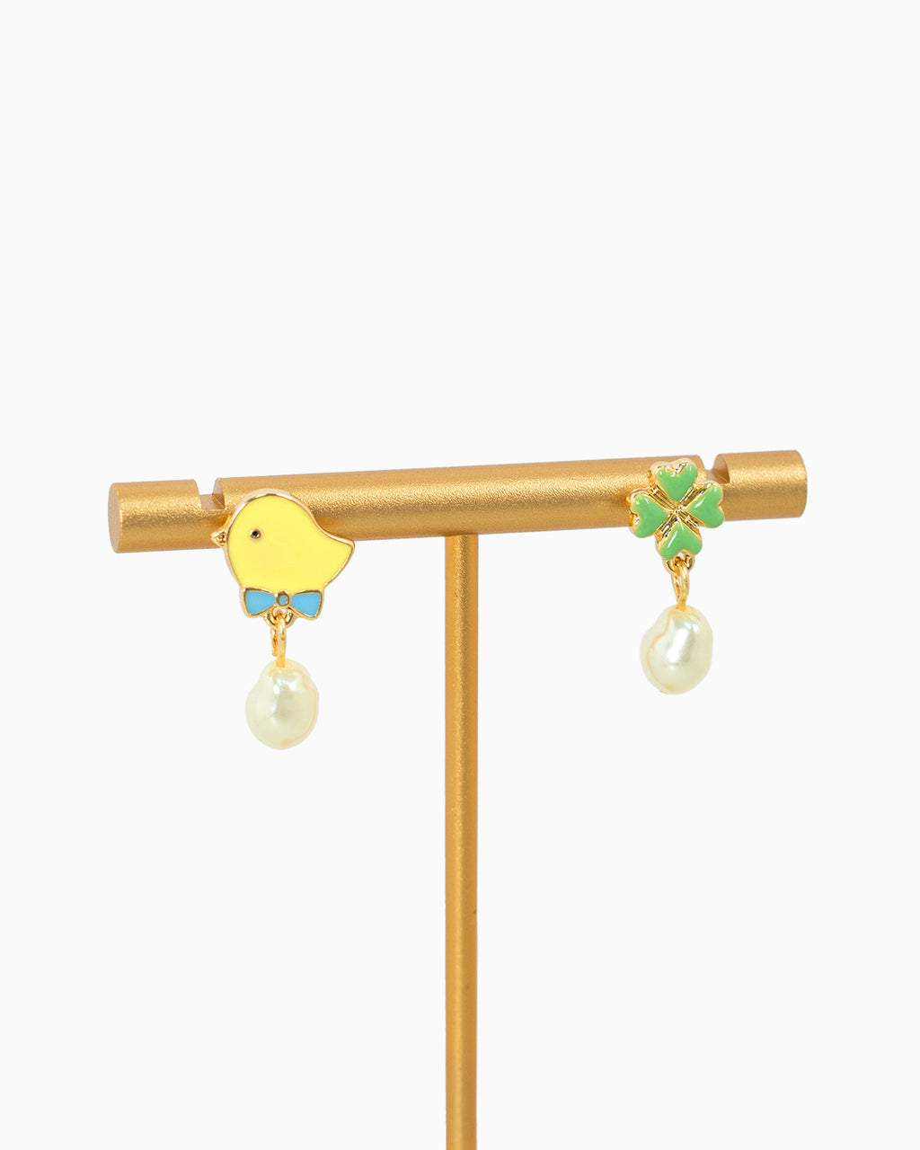 Easter Chick Pearl Drop Earrings