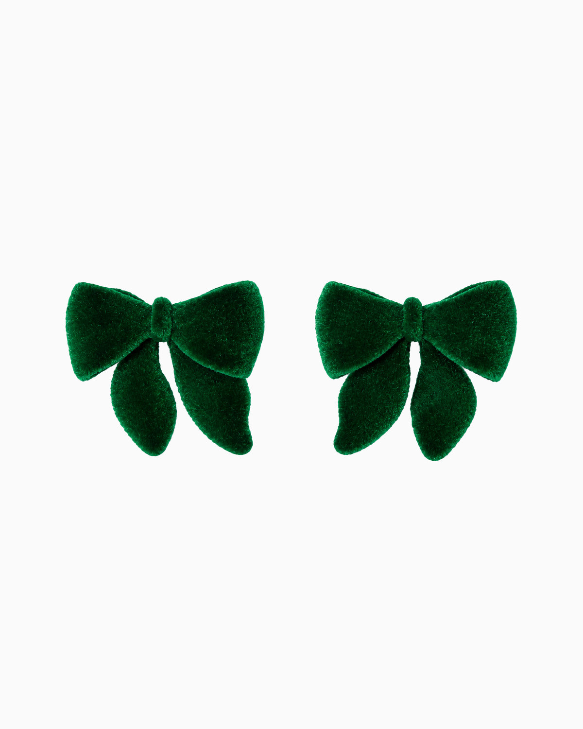 Christmas Velvet Ribbon Bow Stud Earrings