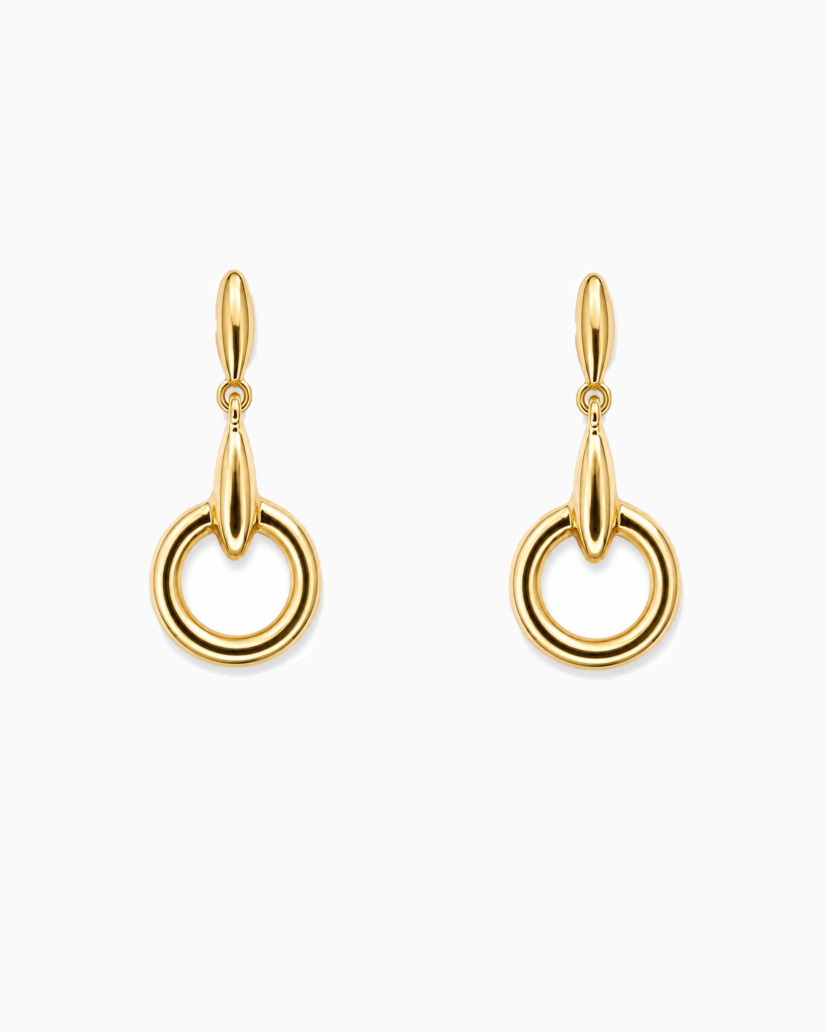Horsebit Triple Drop Earrings-1