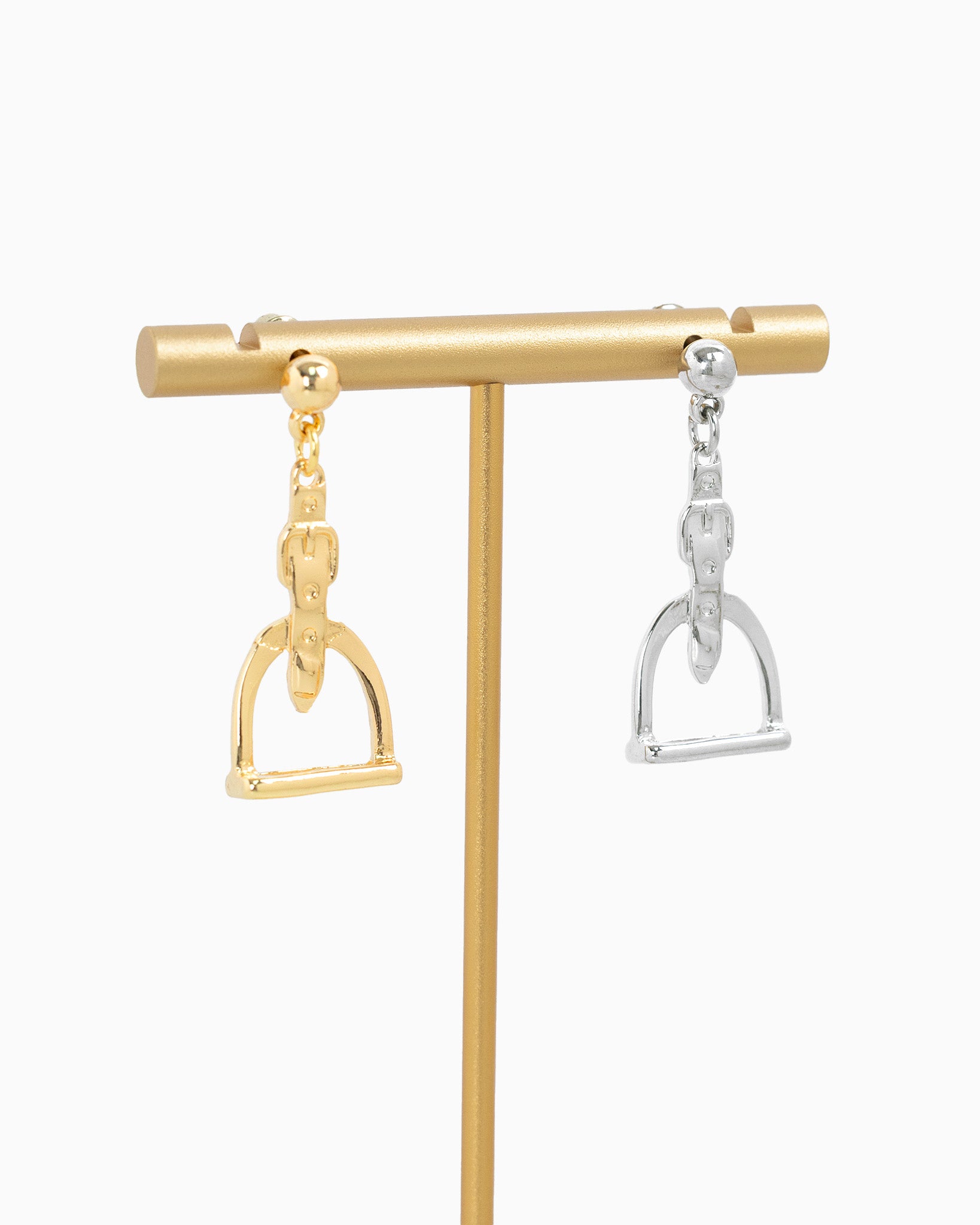 Western Stirrup Belt Drop Earrings-3