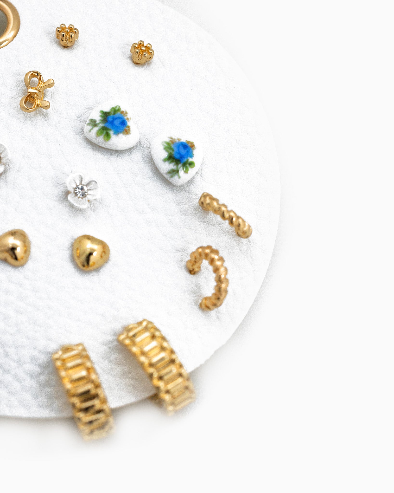 Ceramic Heart Mix Variety Earring Set of 10