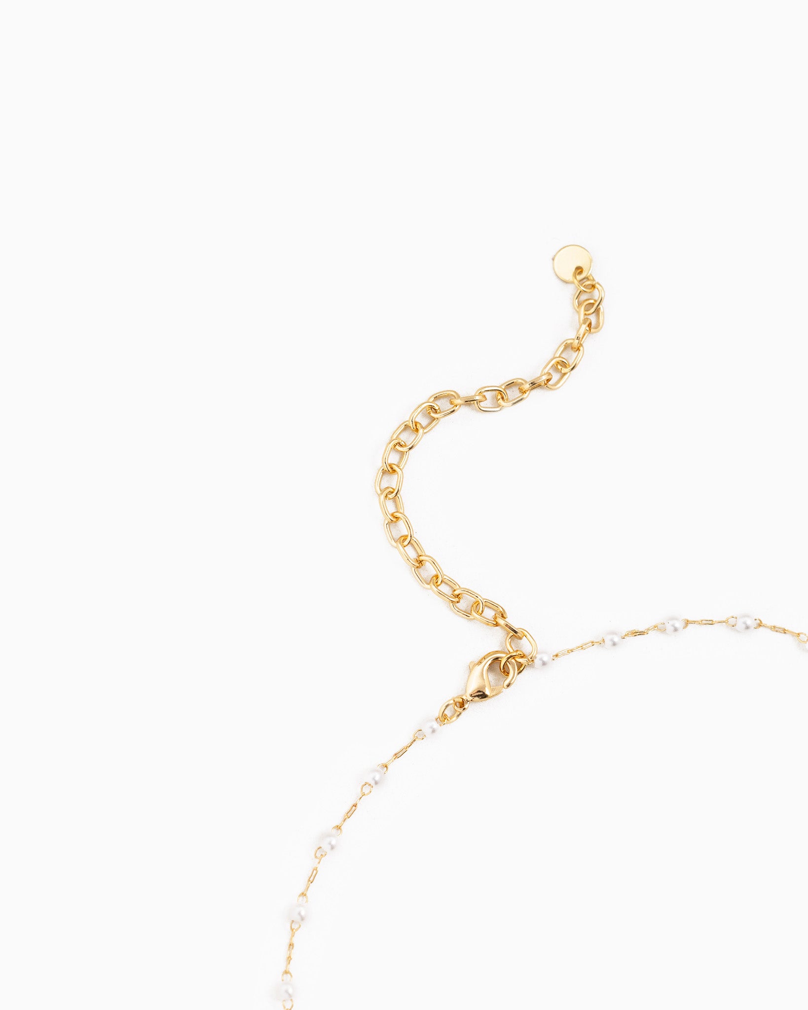 Western Heart Locket Pendant Pearl Mix Chain Necklace