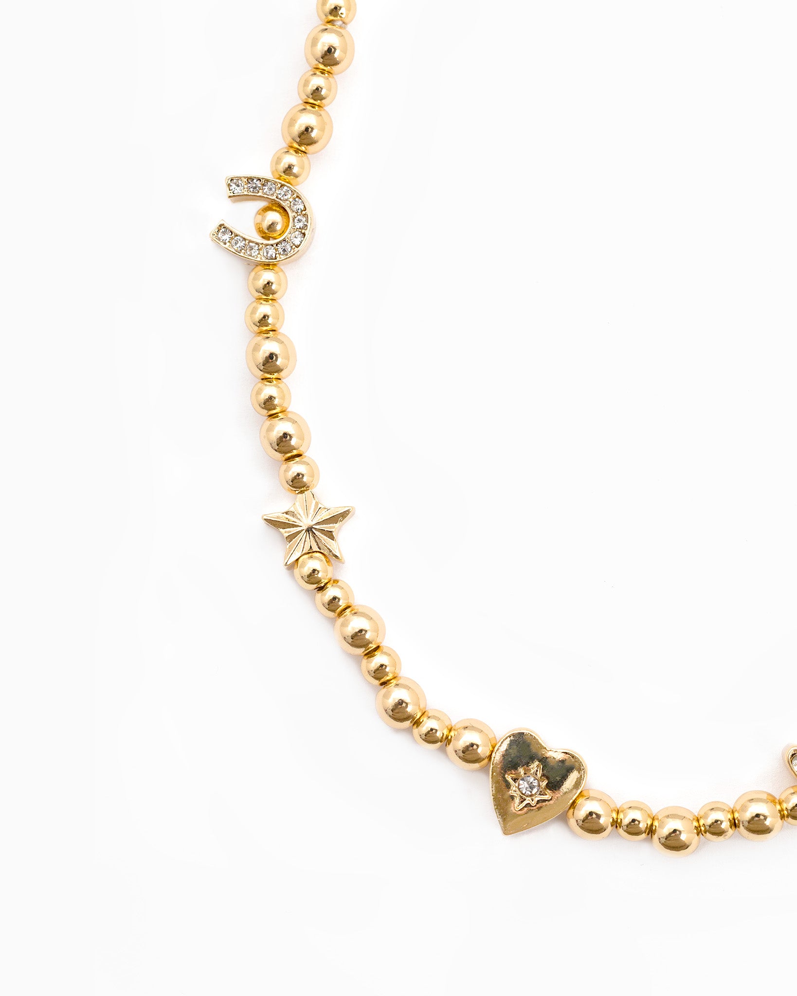 In-line Western Charm Bead Necklace