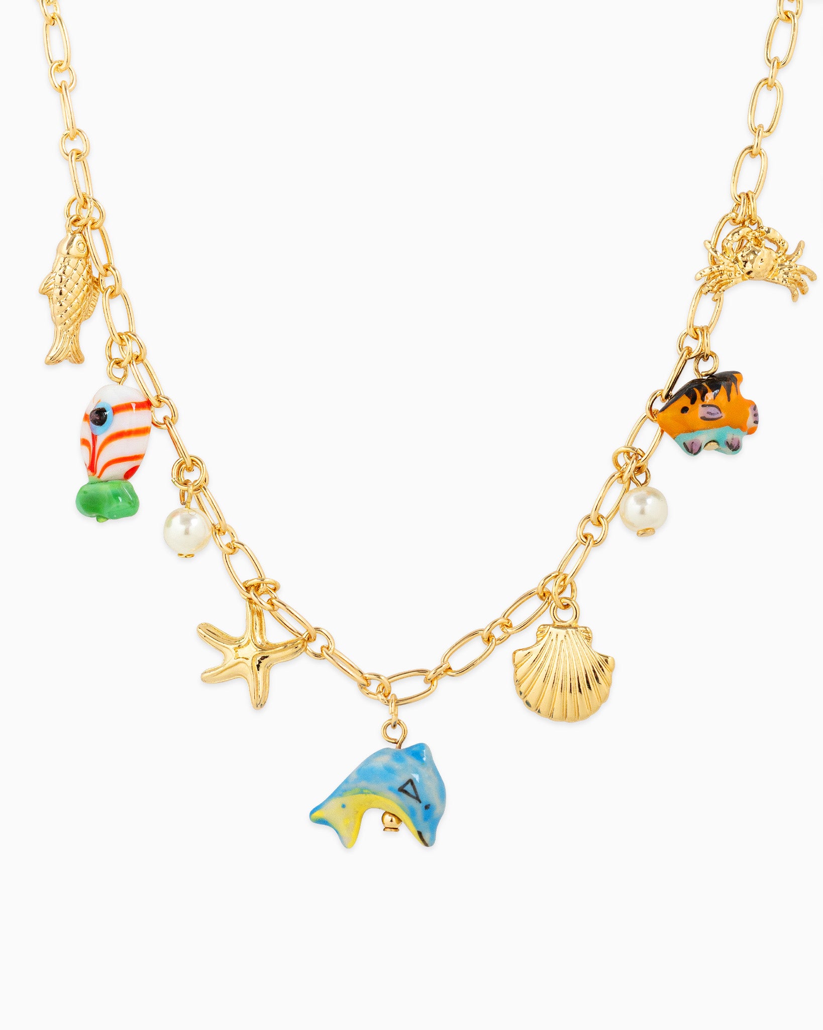 Sea Life Charm Ceramic Necklace