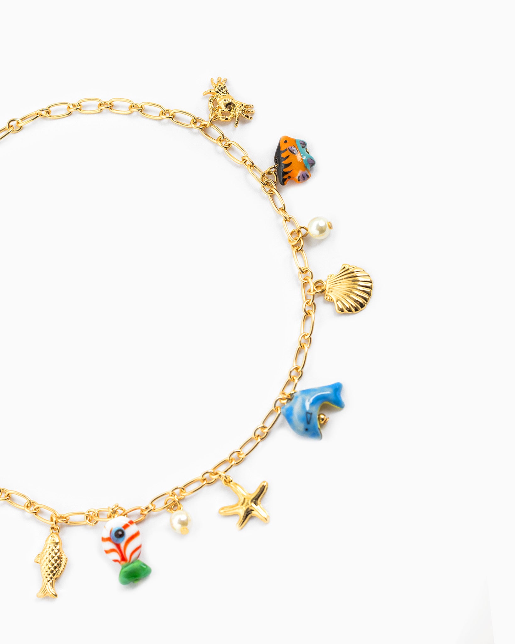 Sea Life Charm Ceramic Necklace
