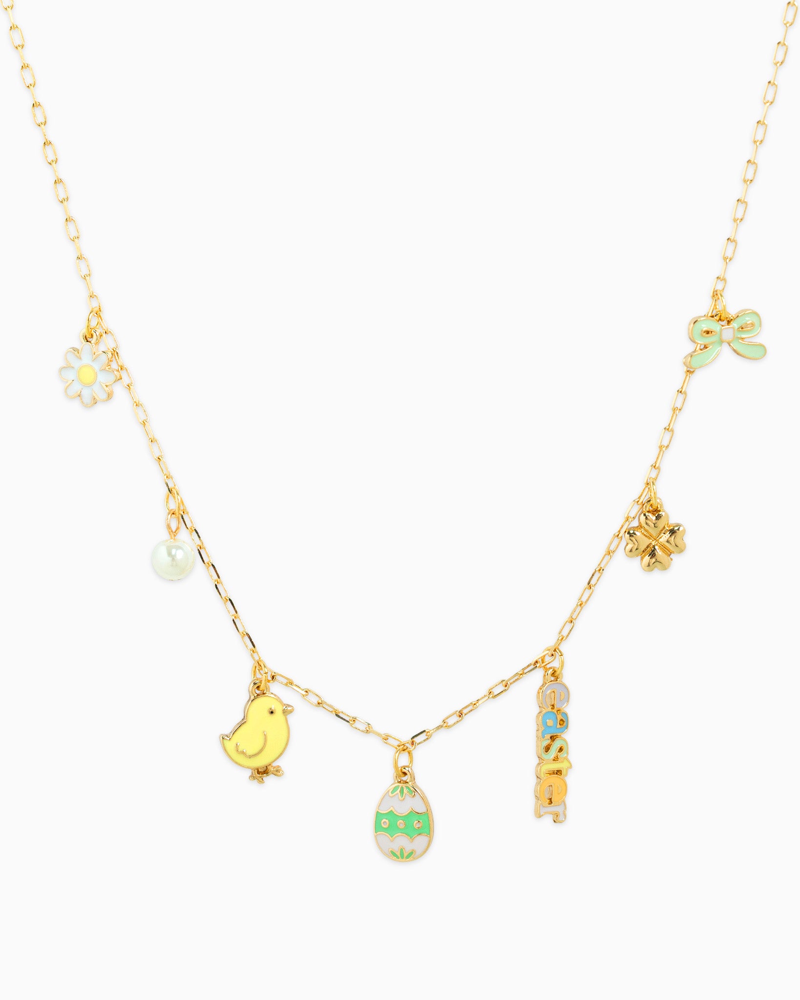 Easter Chick & Egg 7-Charm Necklace