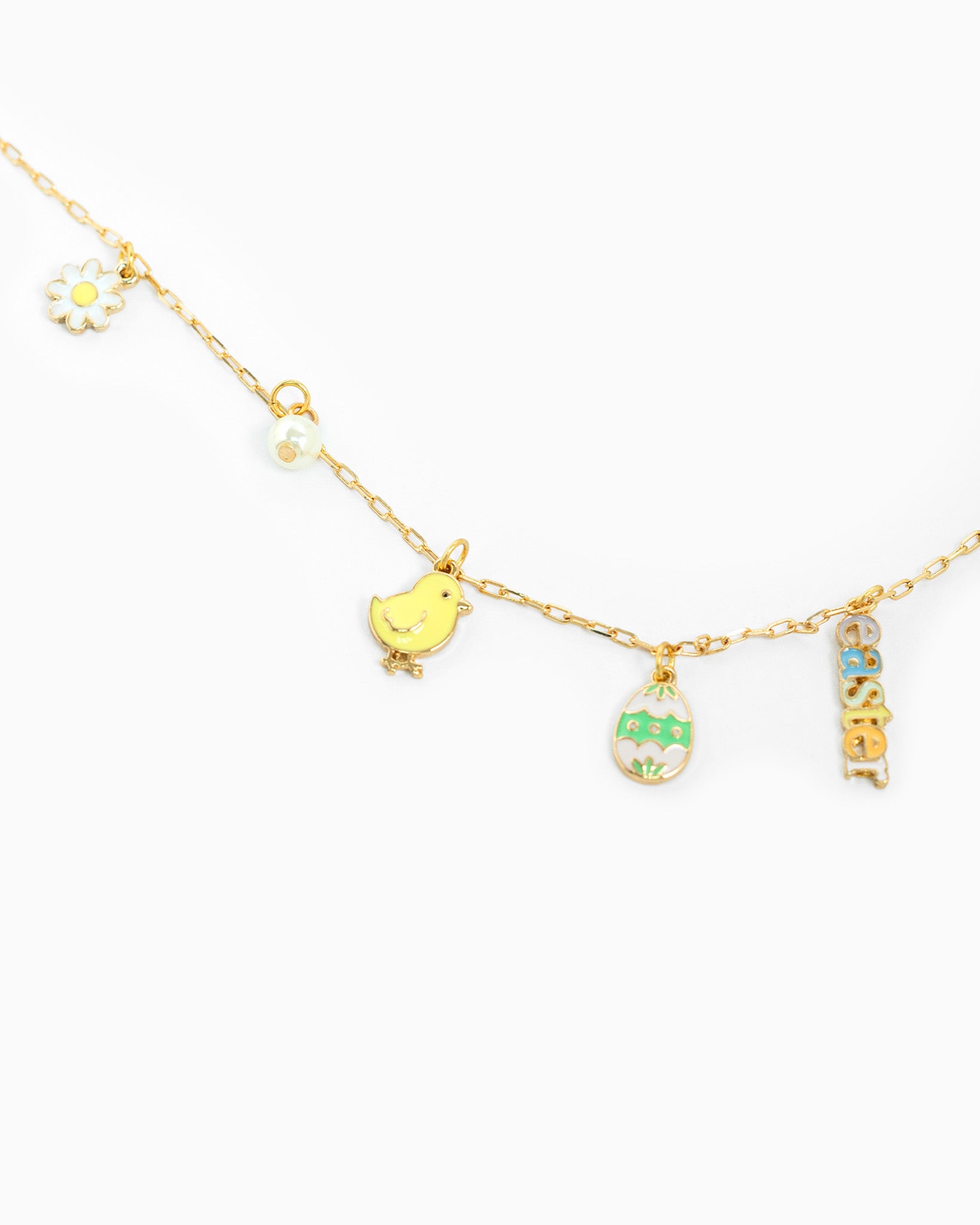 Easter Chick & Egg 7-Charm Necklace