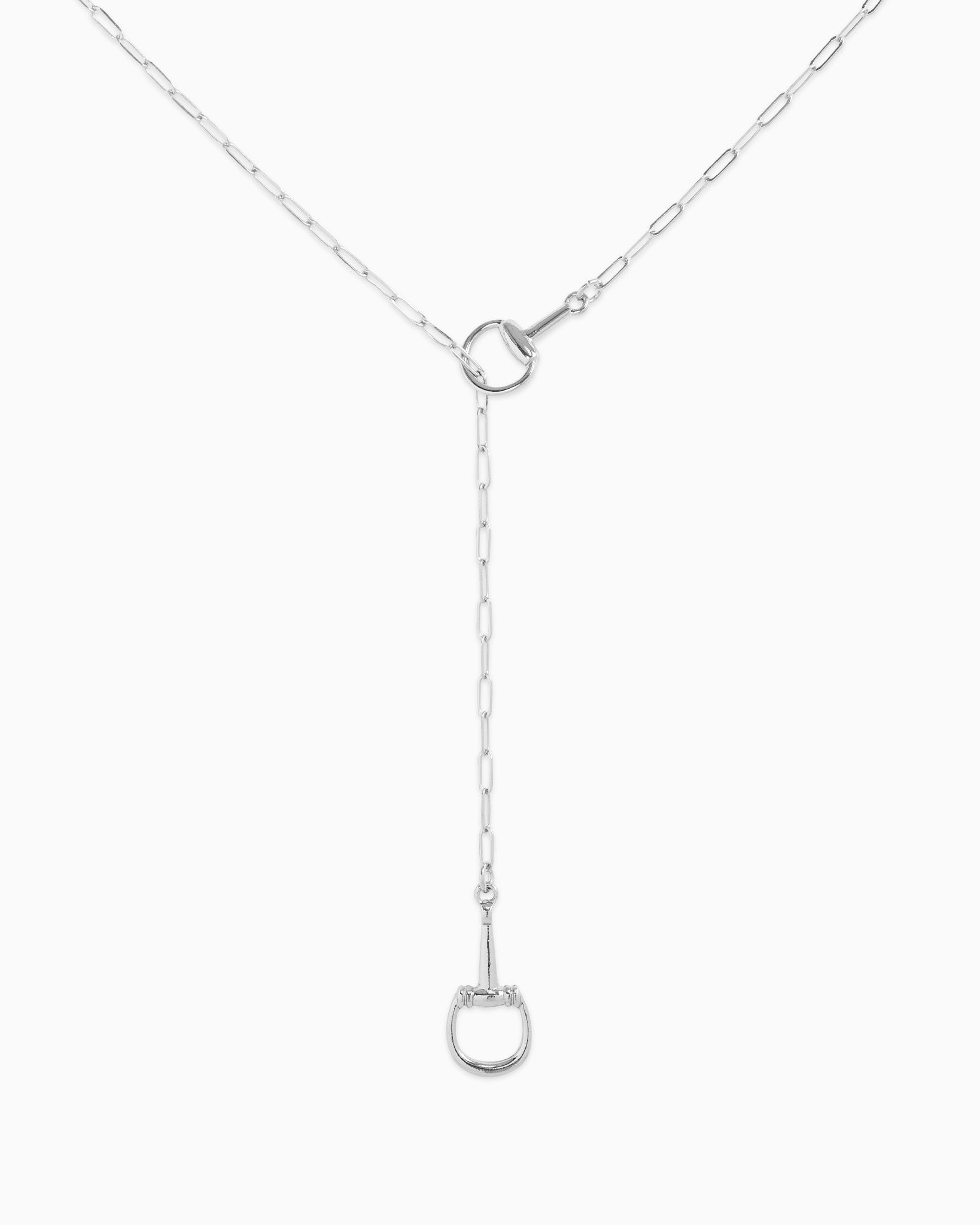 Horsebit Y-Drop Lariat Necklace