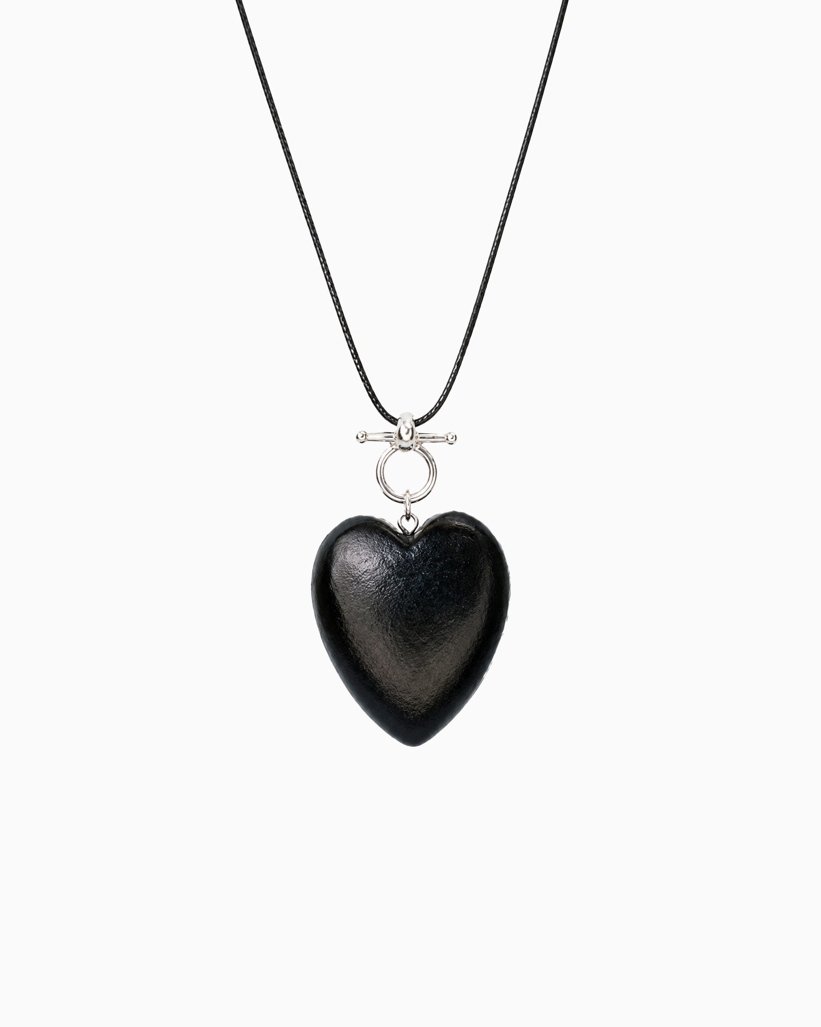 Wood Heart Pendant Necklace