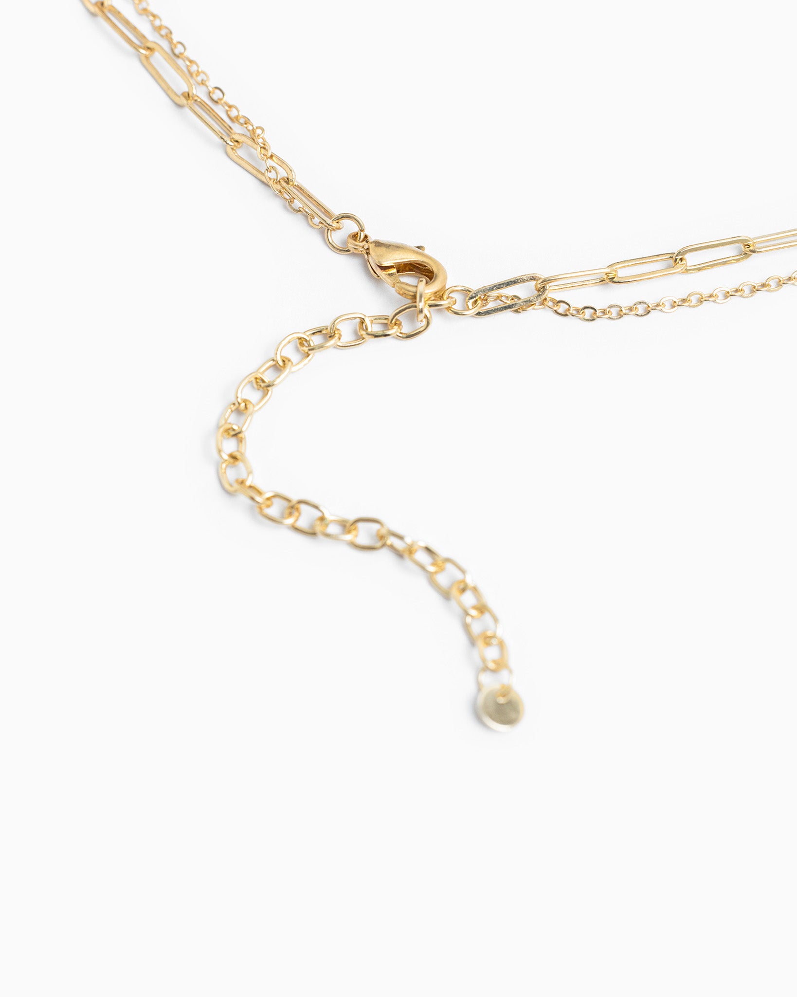 Layered Large Hammered Cross Necklace-3