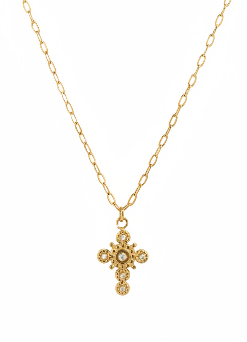 Stainless Vintage Cross Pendant Necklace