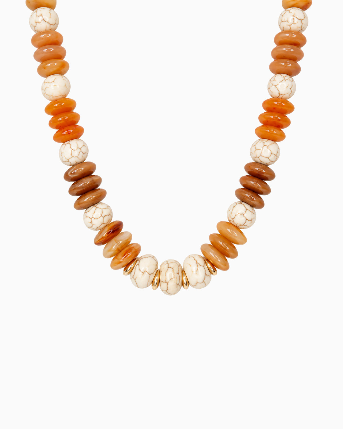 Multi Stone Beaded Necklace-1
