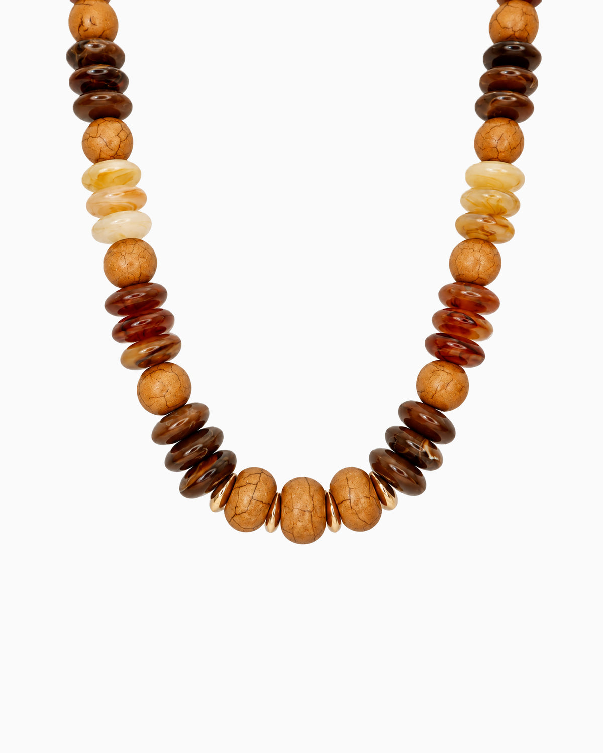 Multi Stone Beaded Necklace-4