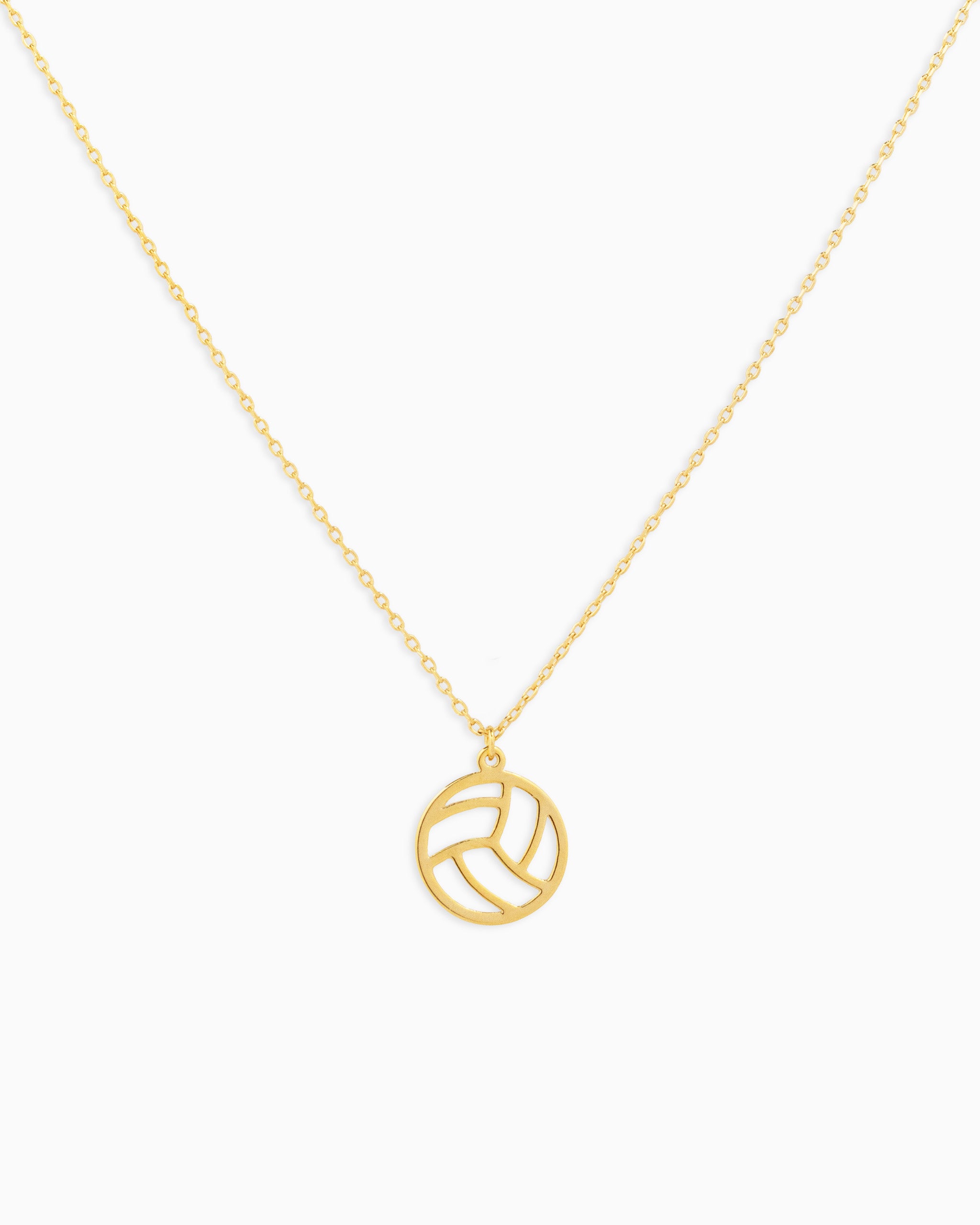 Open volleyball pendant necklace