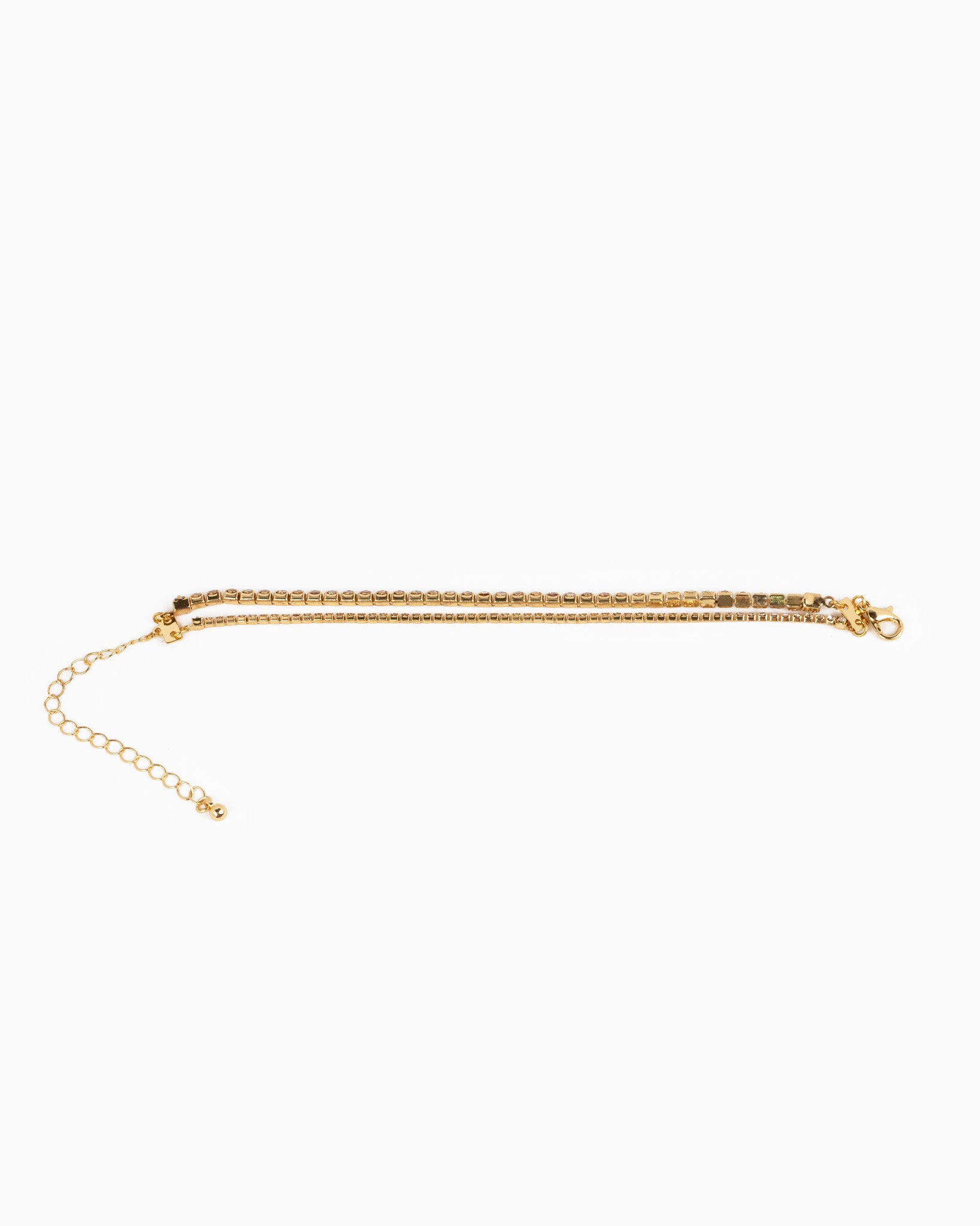 Double Layered Contrasting Tennis Bracelet